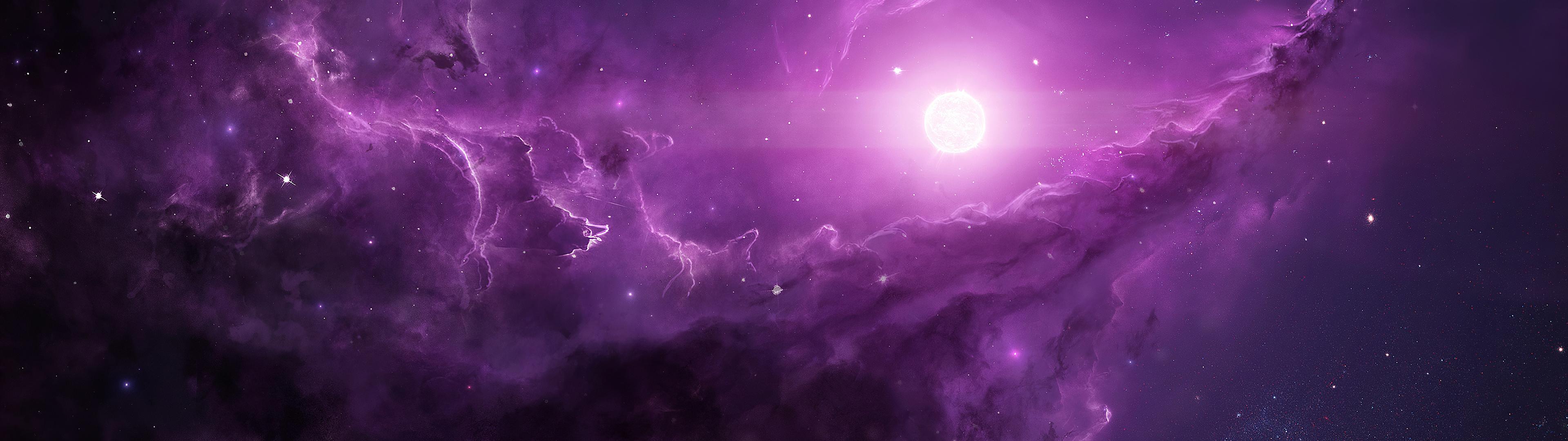 Dual Monitor Purple Wallpapers