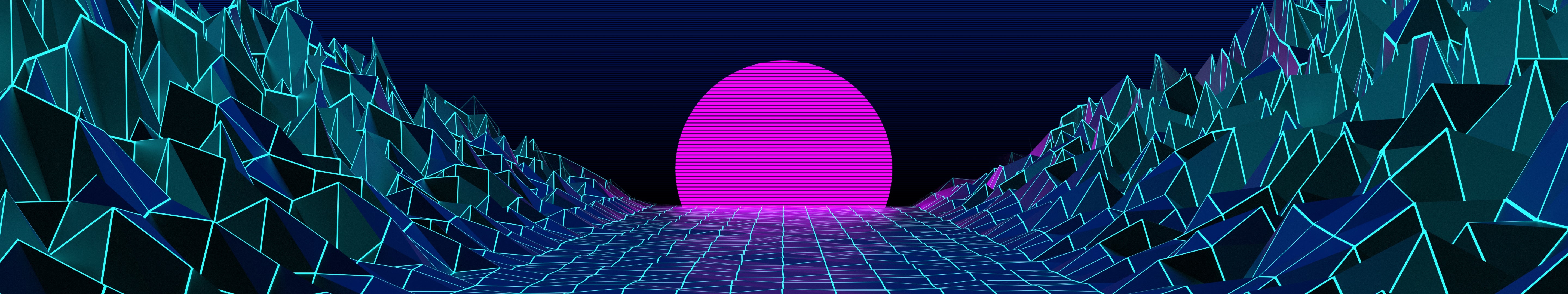 Dual Monitor Vaporwave Wallpapers