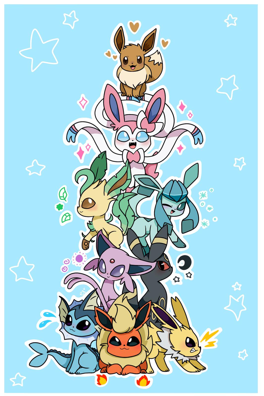 Eeveelutions Chibi Wallpapers