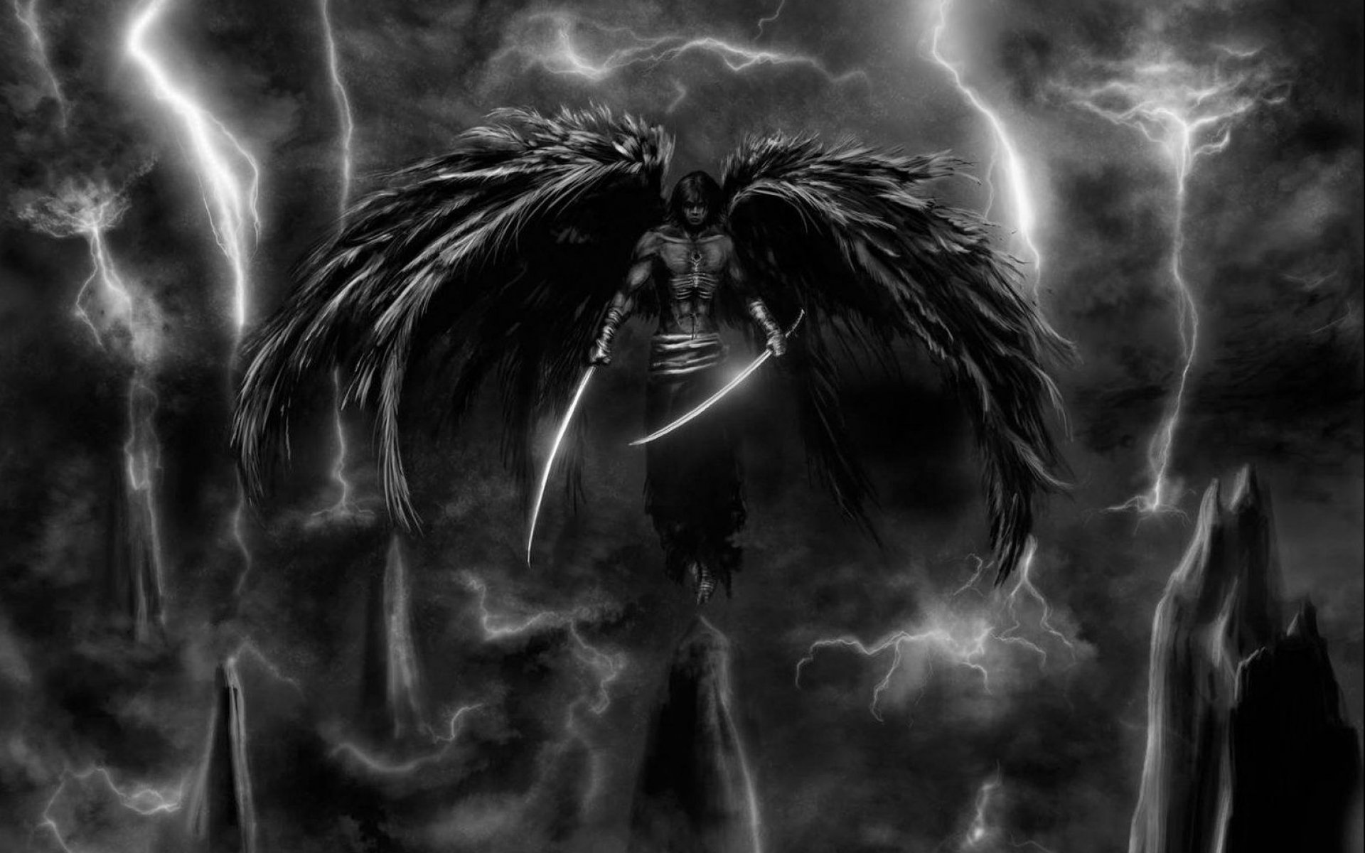 Fallen Angel Painting Wallpapers