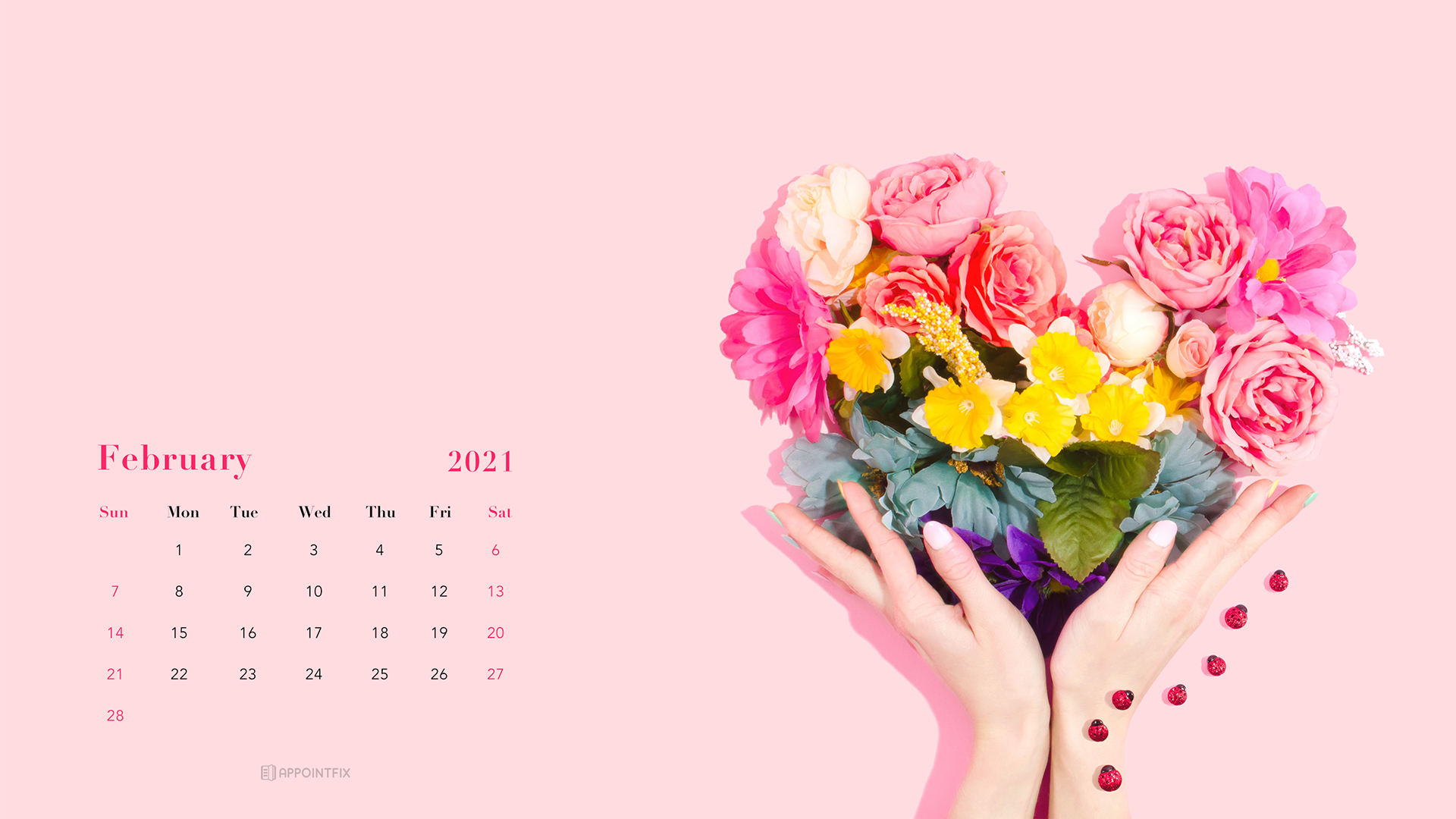 February 2021 Calendar Desktop Wallpapers