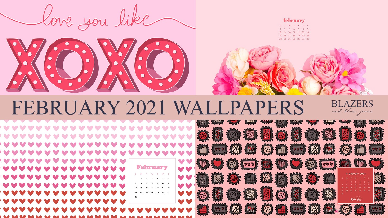 February 2021 Calendar Desktop Wallpapers