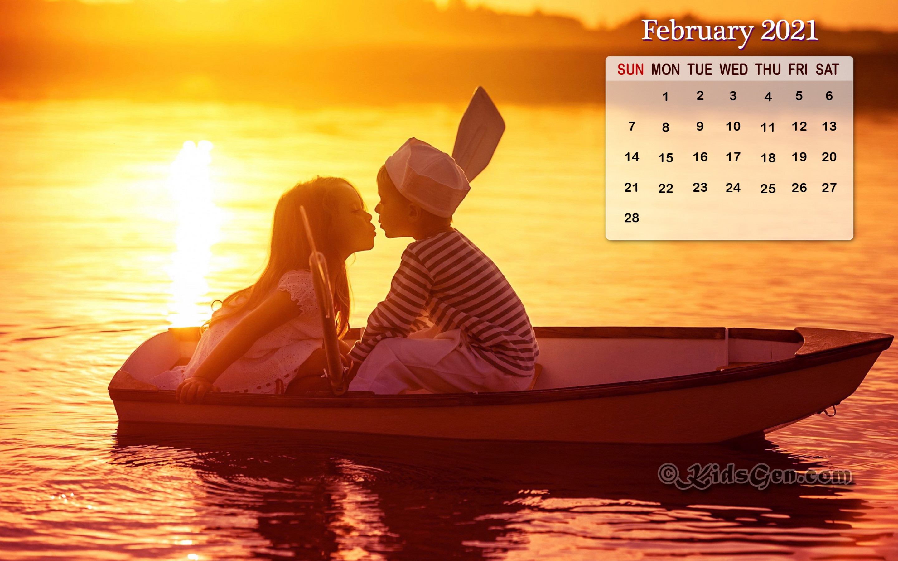 February 2021 Calendar Desktop Wallpapers