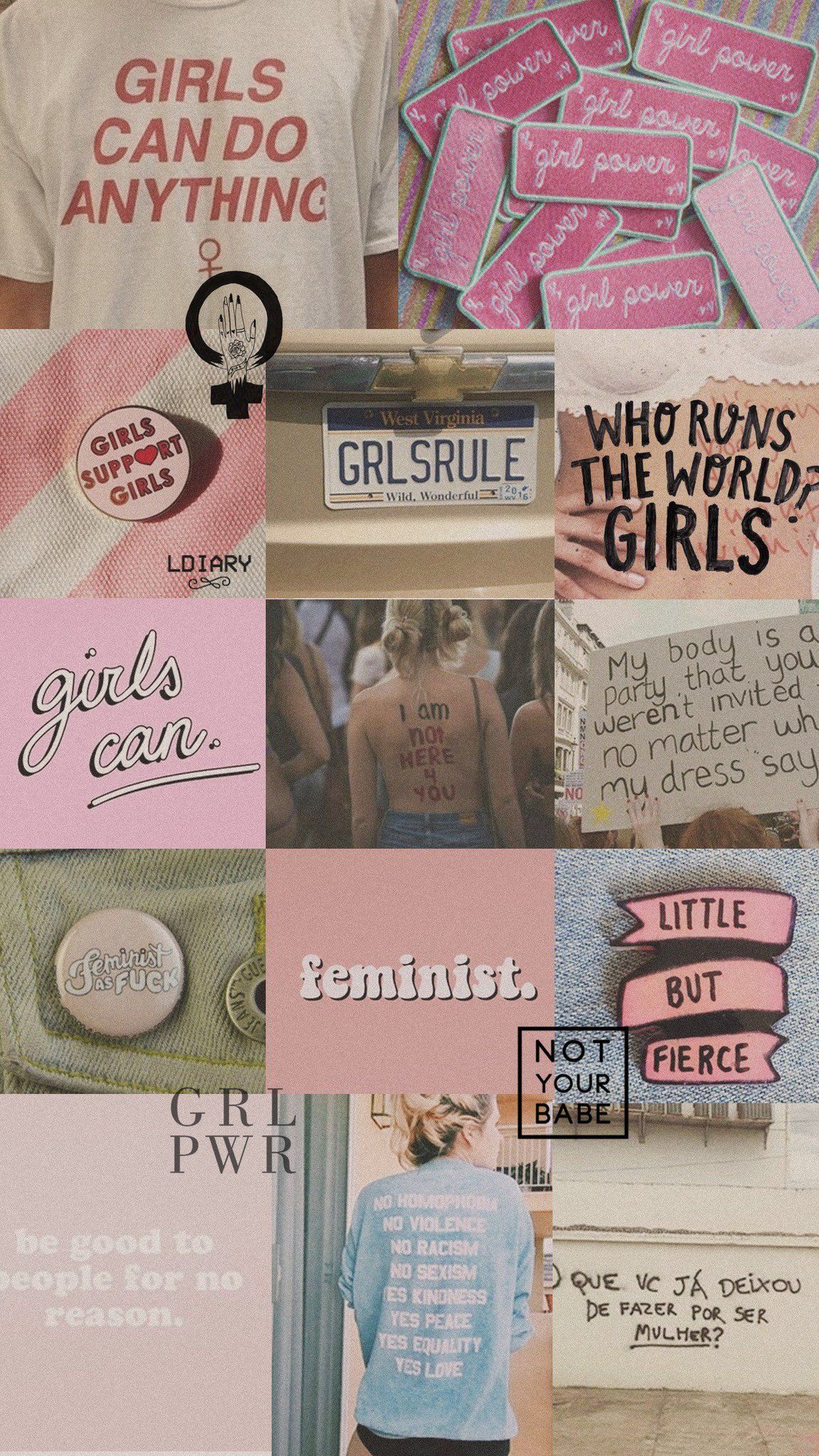 Feminist Collage Wallpapers