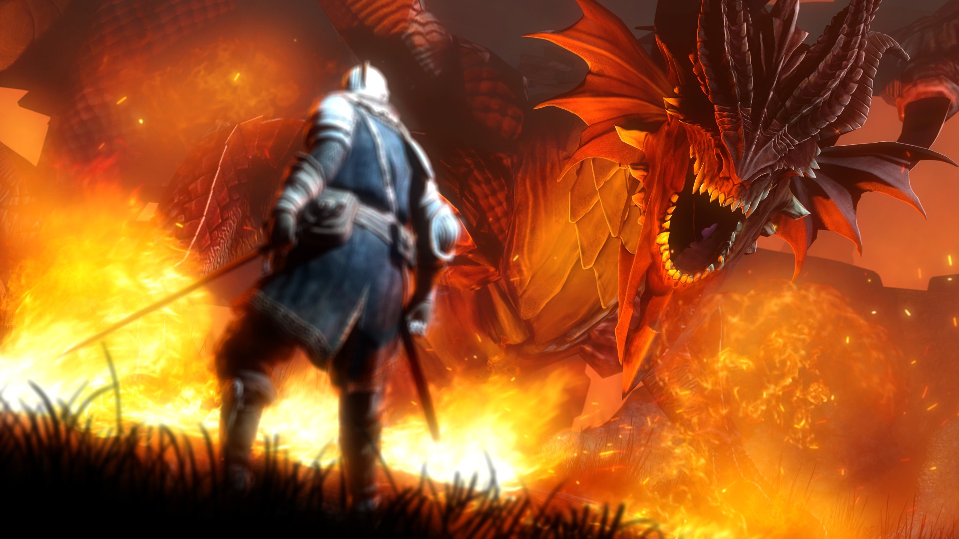 Fire Dragon Vs Lightning Dragon Wallpapers