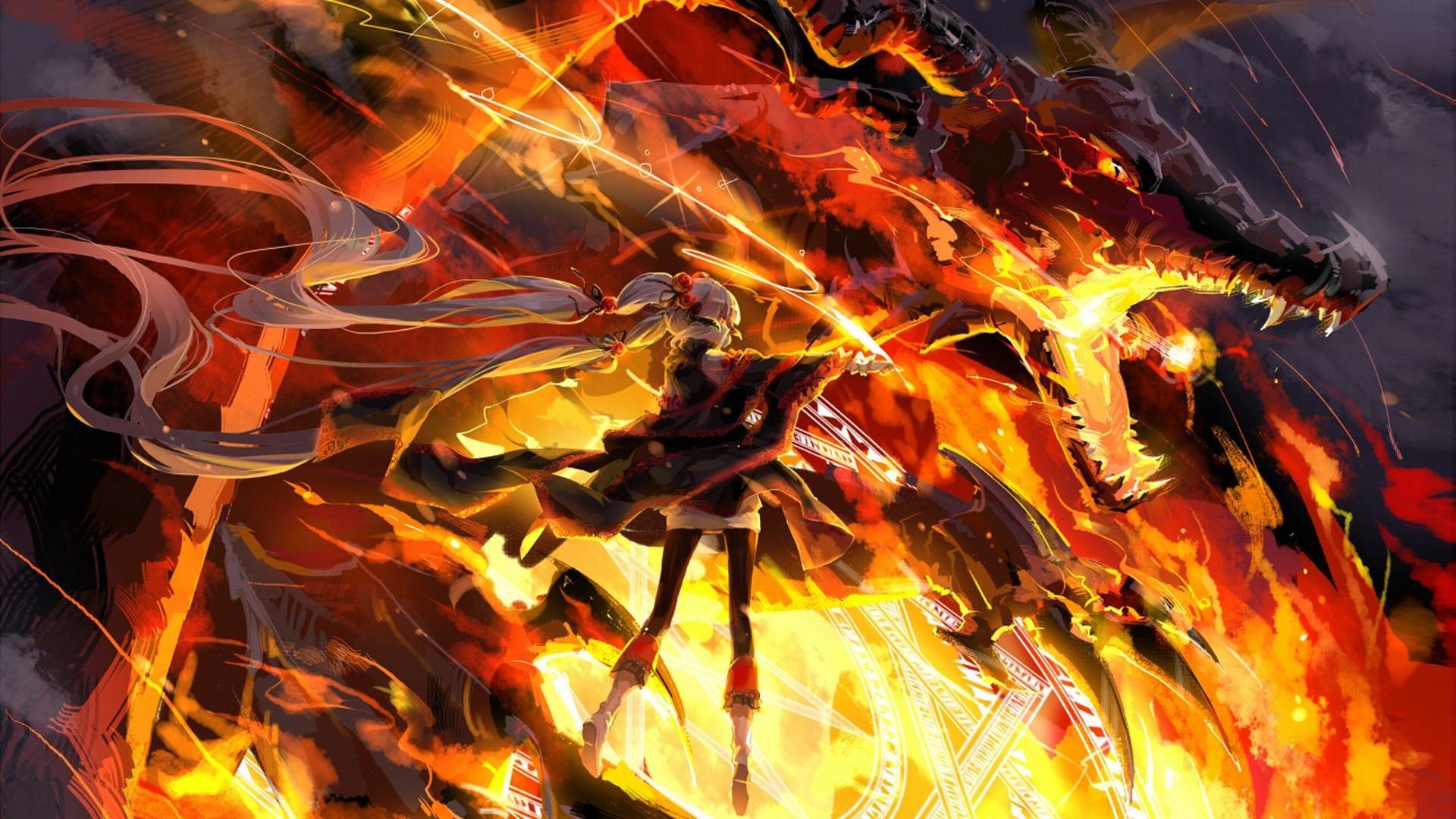 Fire Dragon Vs Lightning Dragon Wallpapers