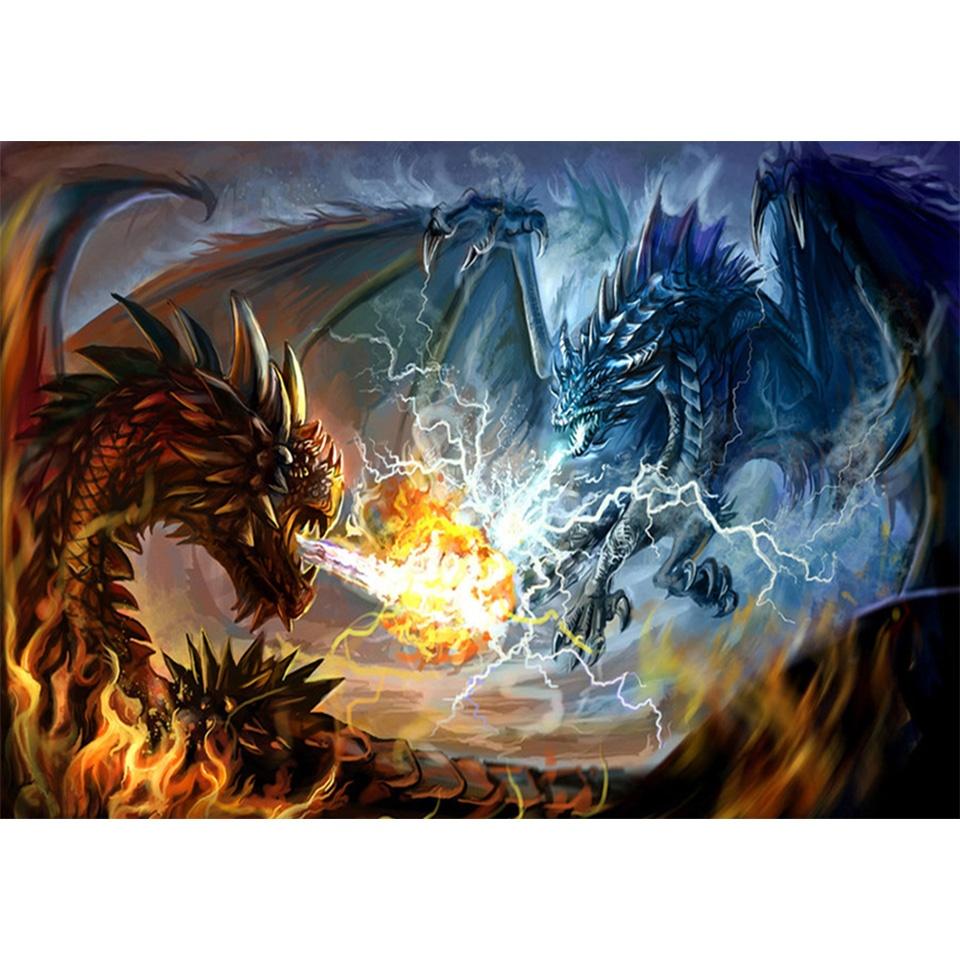 Fire Dragon Vs Lightning Dragon Wallpapers