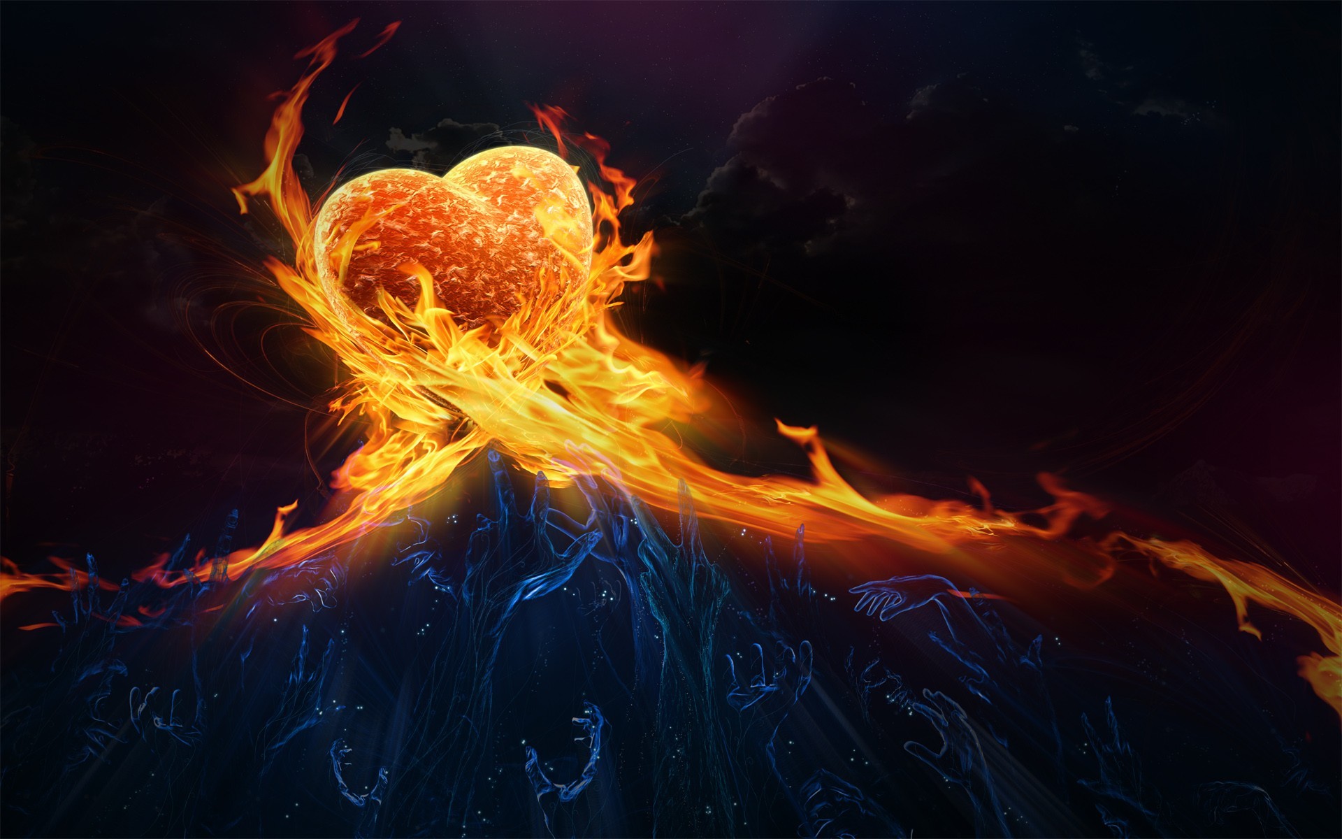 Fire Heart Wallpapers
