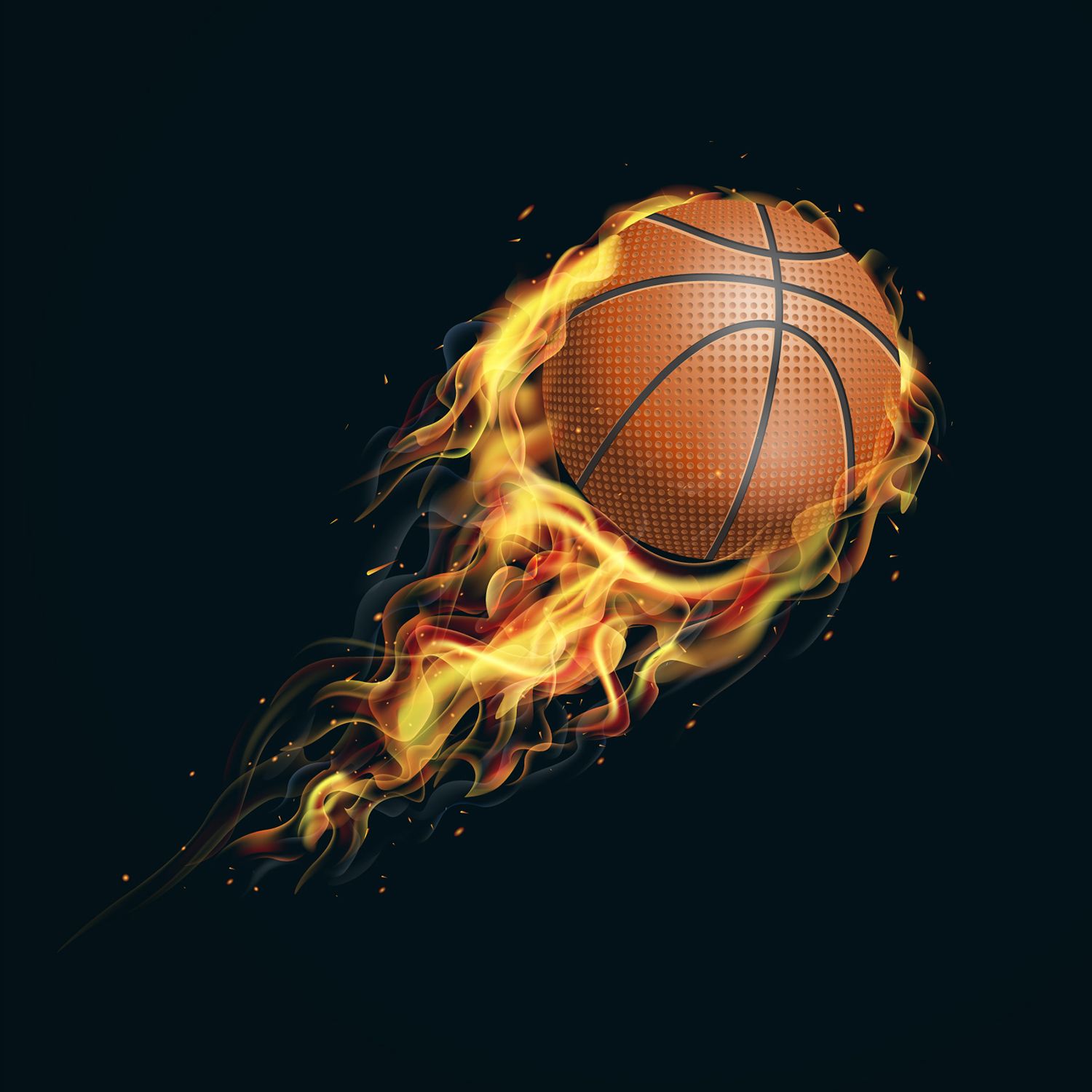 Flaming Basketball Wallpapers