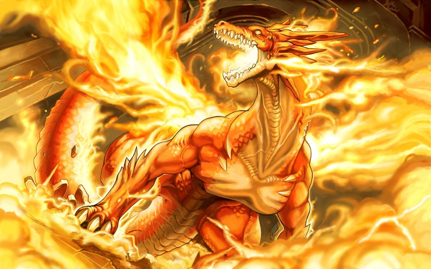 Flaming Dragon Wallpapers
