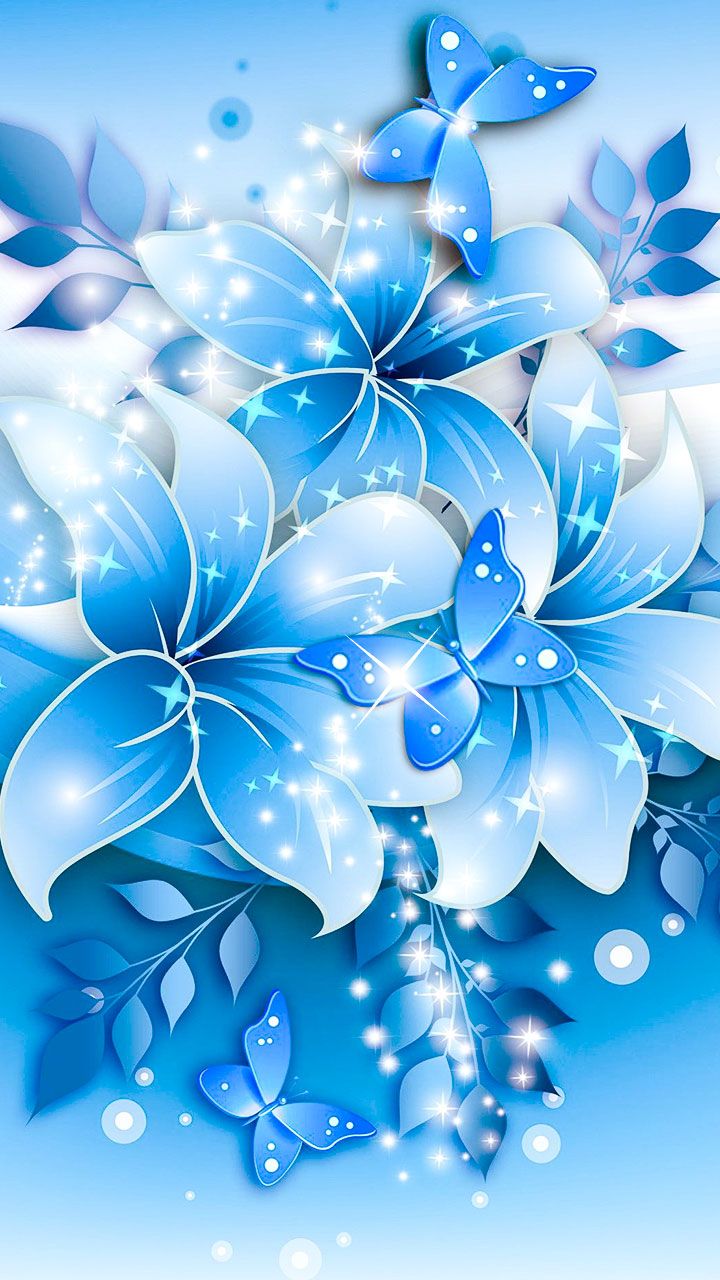 Floral Blue Wallpapers