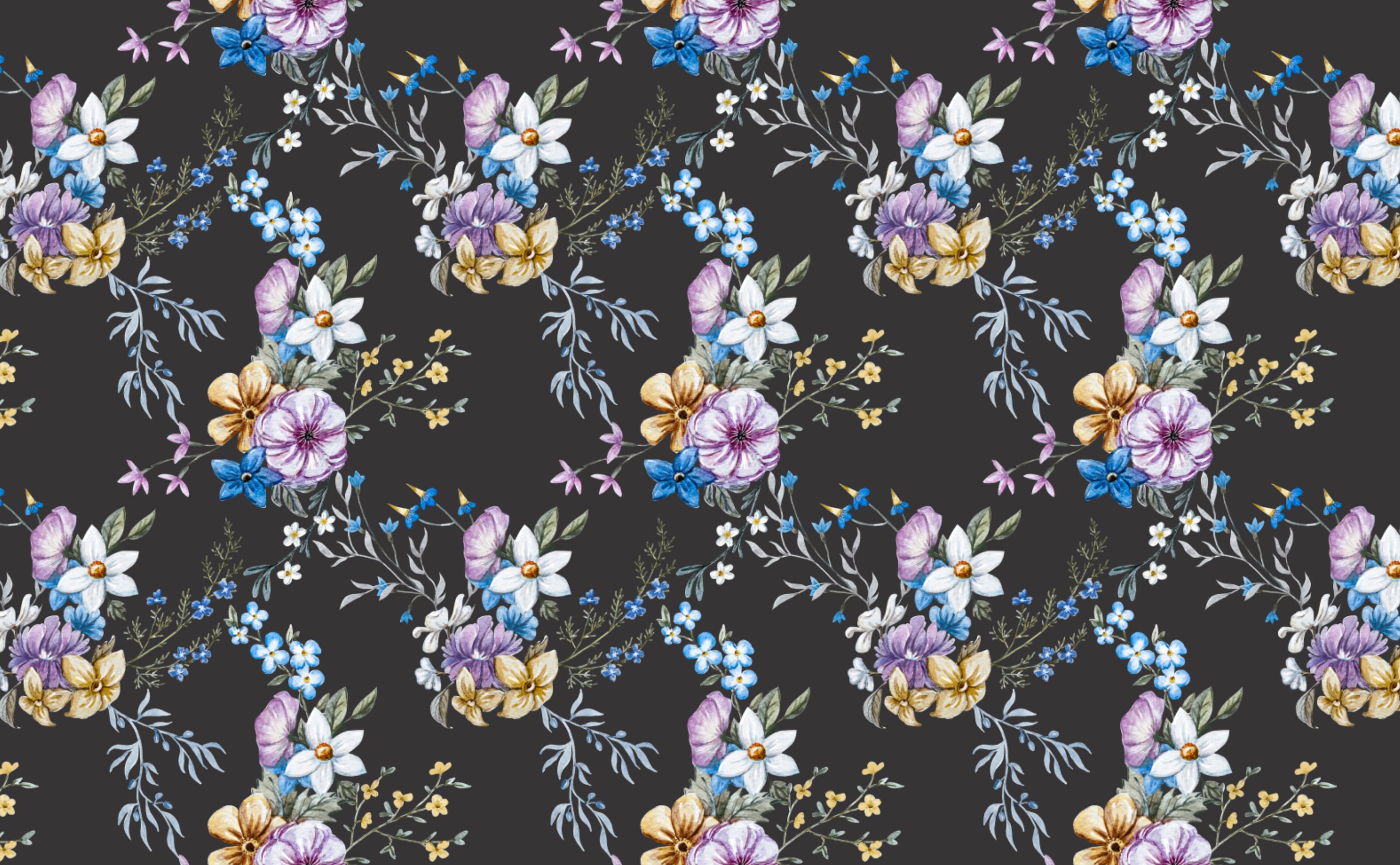 Floral Blue Wallpapers