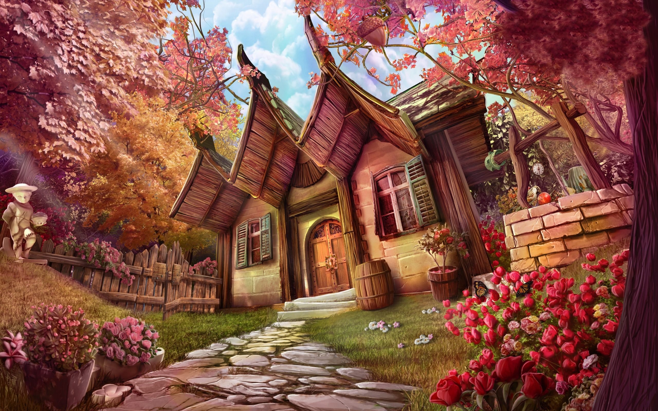 Flowers House Wallpapers