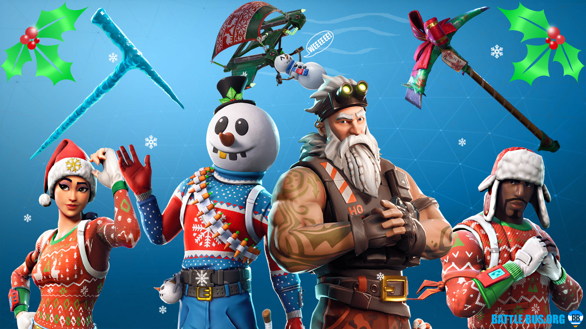 Fortnite Christmas Skins Wallpapers