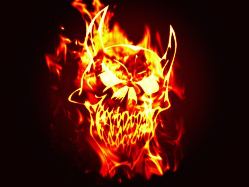 Full Hd Fire Skull Wallpapers