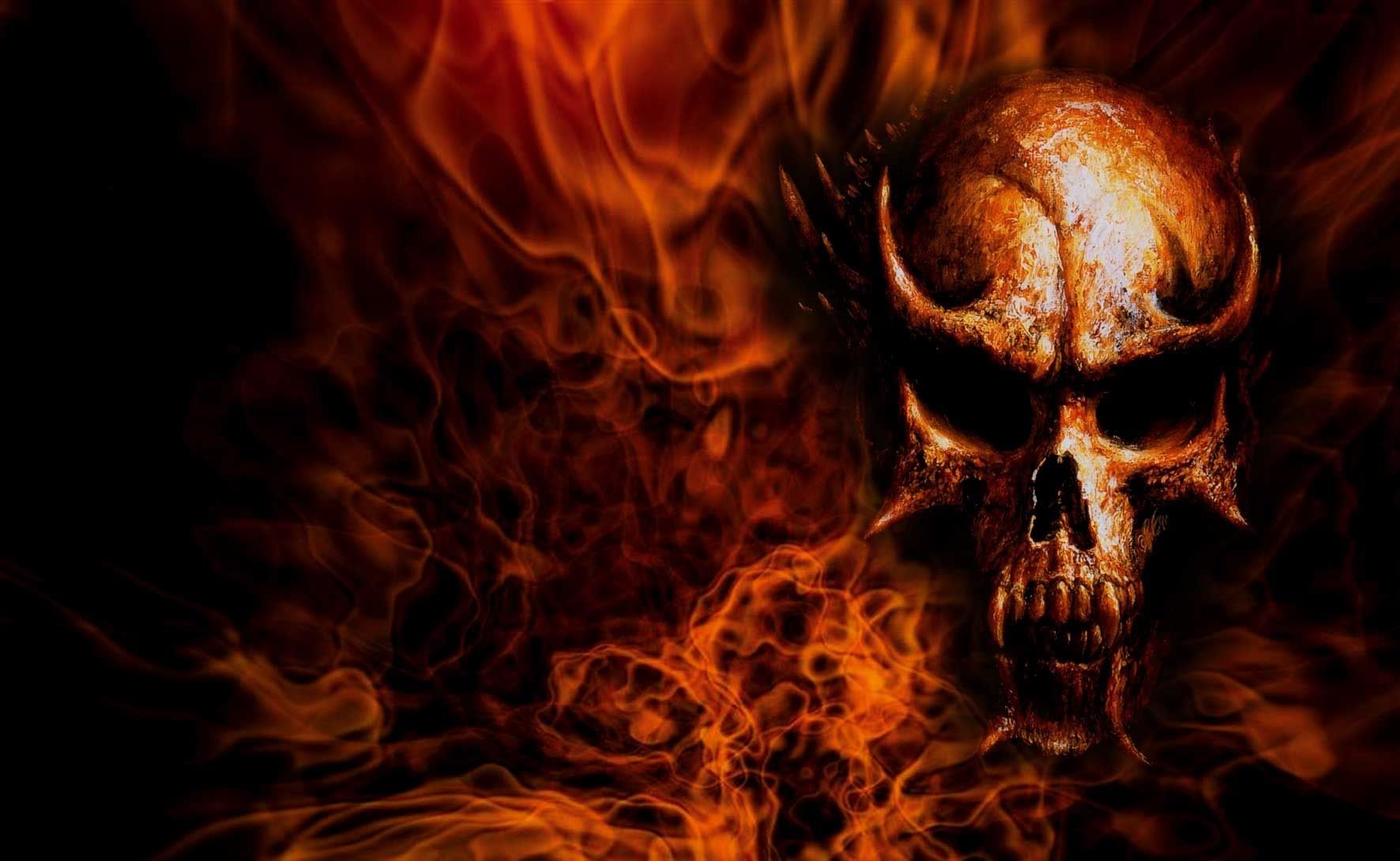 Full Hd Fire Skull Wallpapers