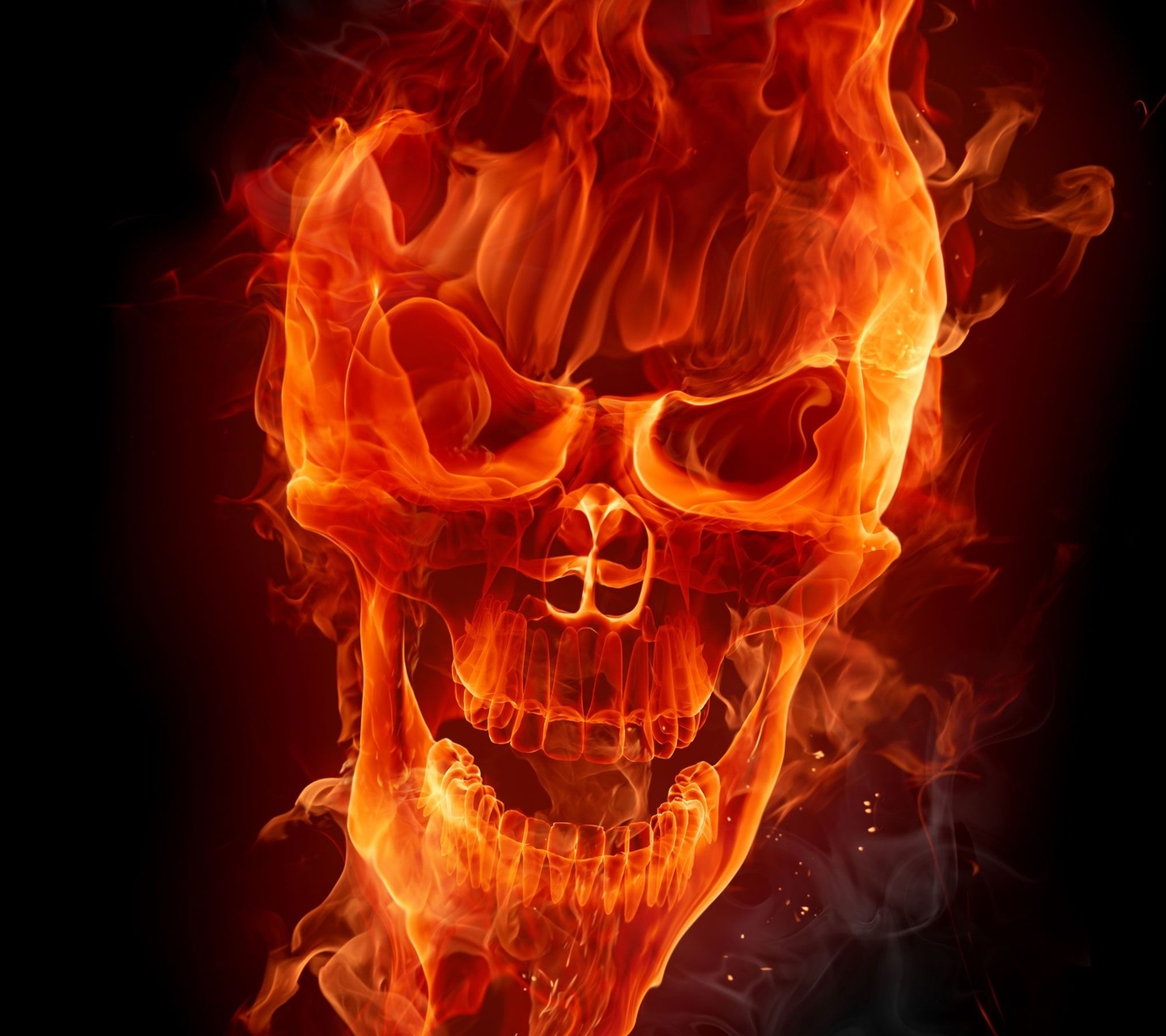 Full Hd Fire Skull Wallpapers