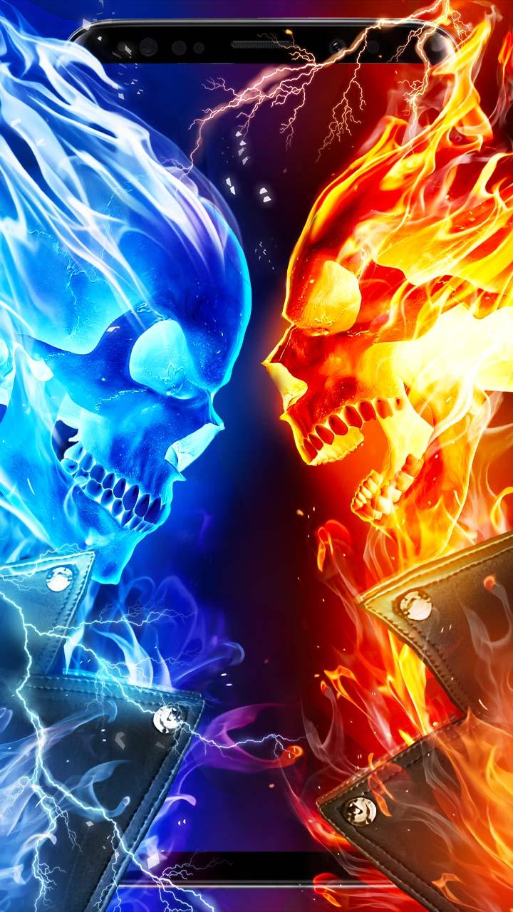 Full Hd Fire Skull Wallpapers