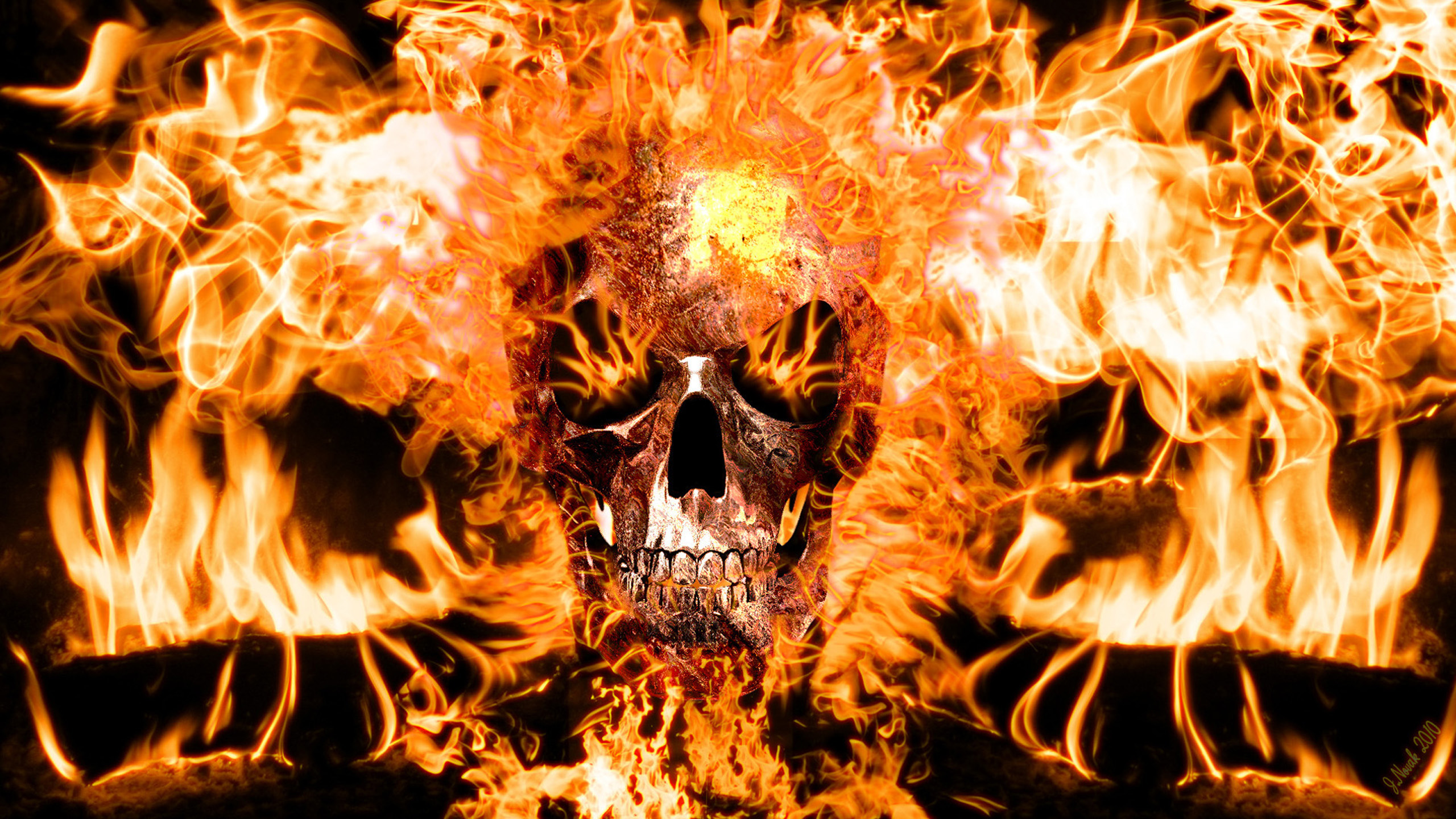 Full Hd Fire Skull Wallpapers