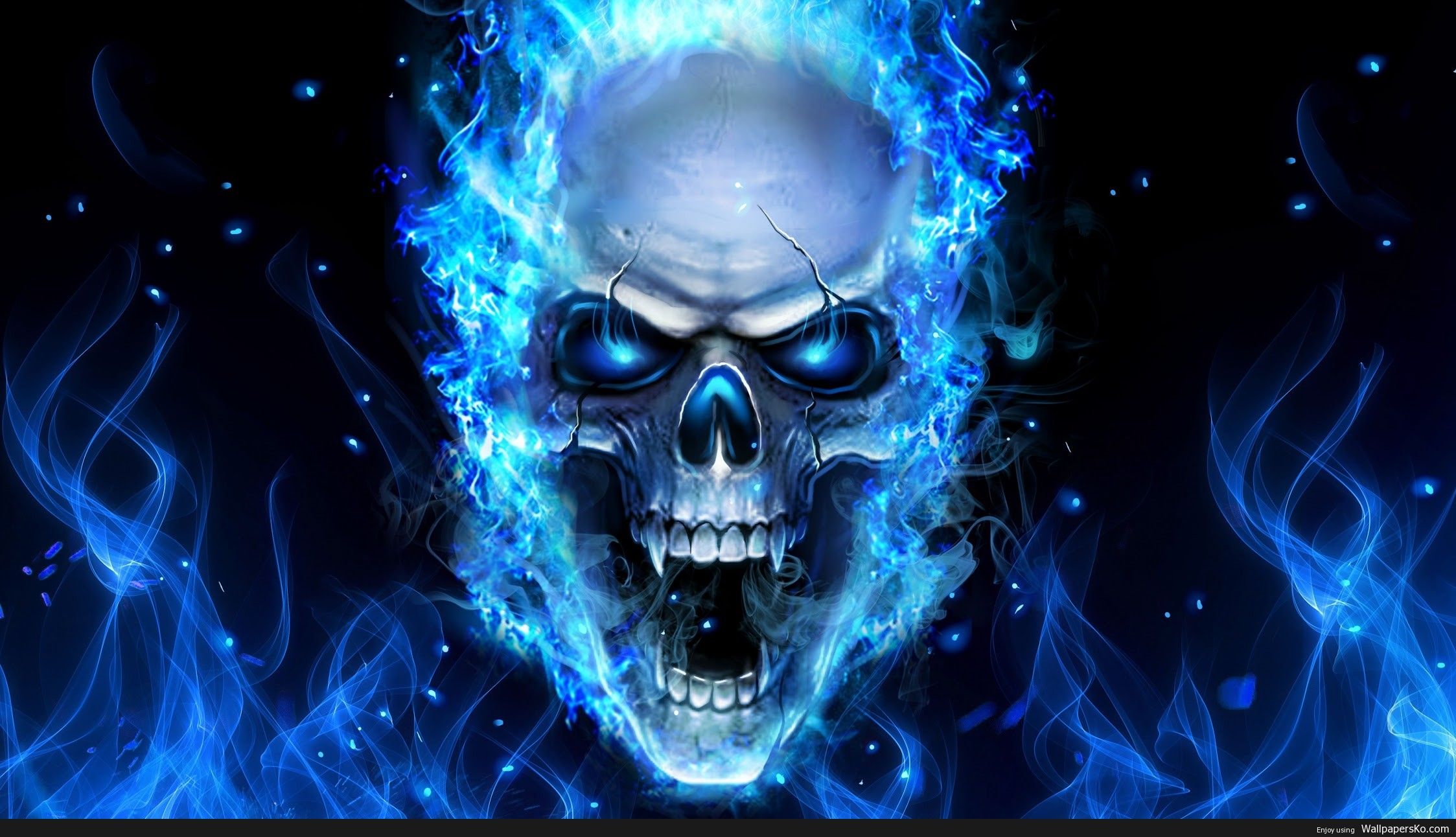 Full Hd Fire Skull Wallpapers