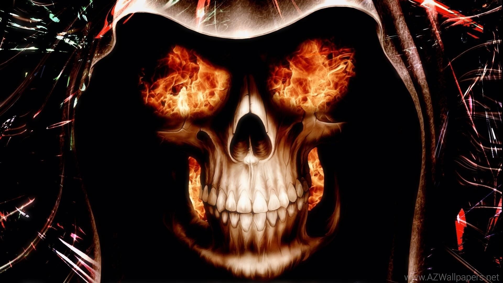 Full Hd Fire Skull Wallpapers