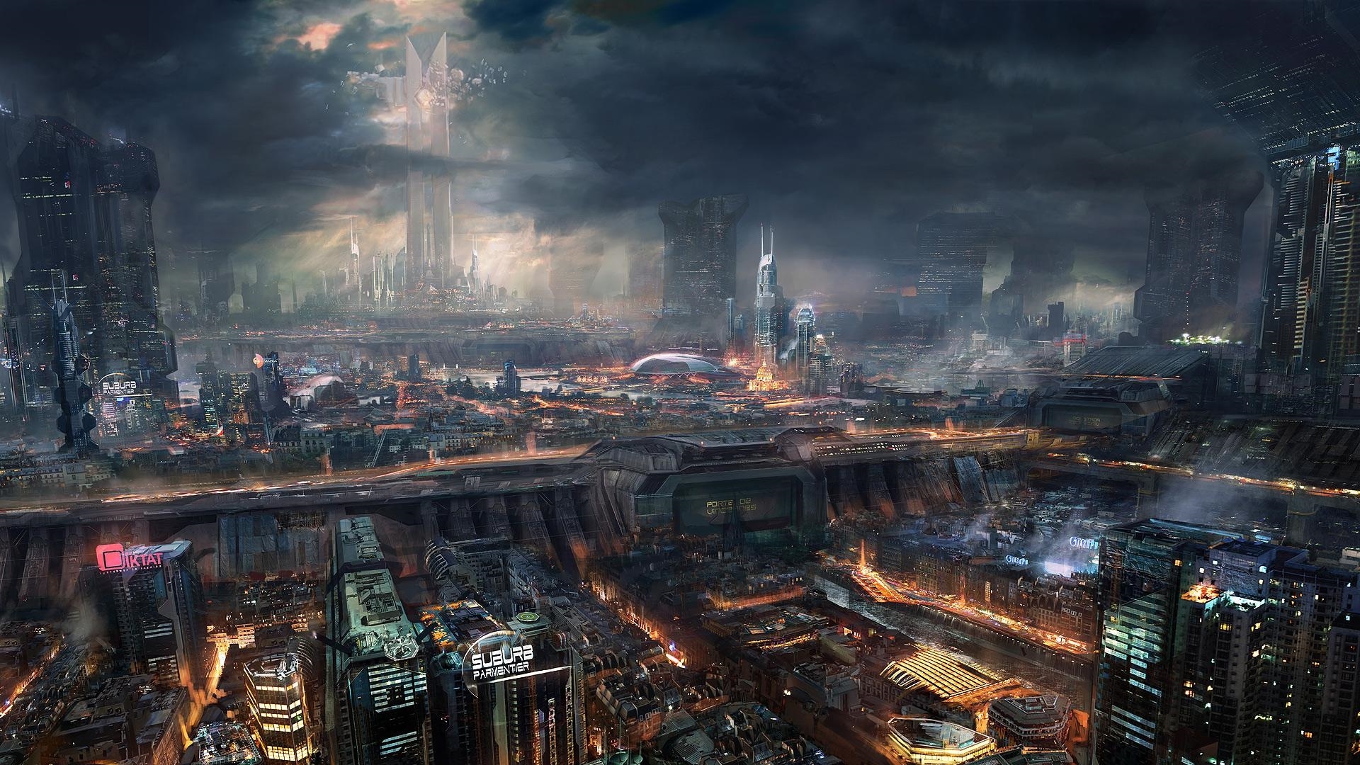 Futuristic City Landscape Wallpapers