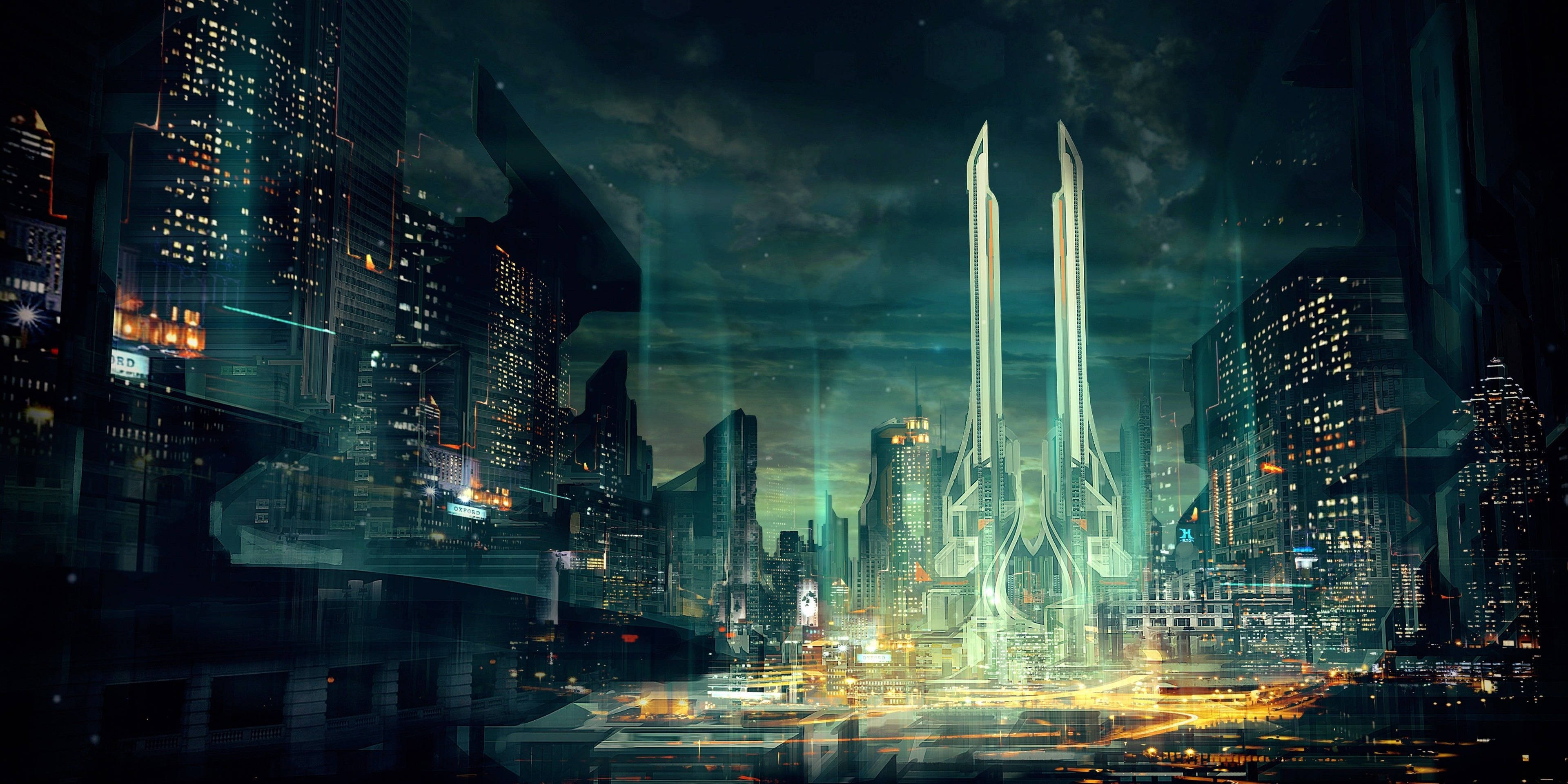 Futuristic City Night Wallpapers