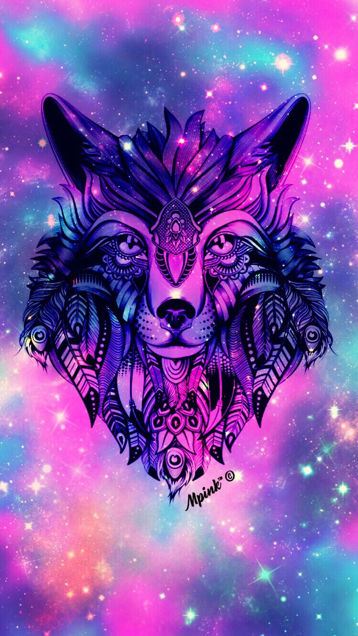 Galaxy Cute Wolf Drawings Wallpapers