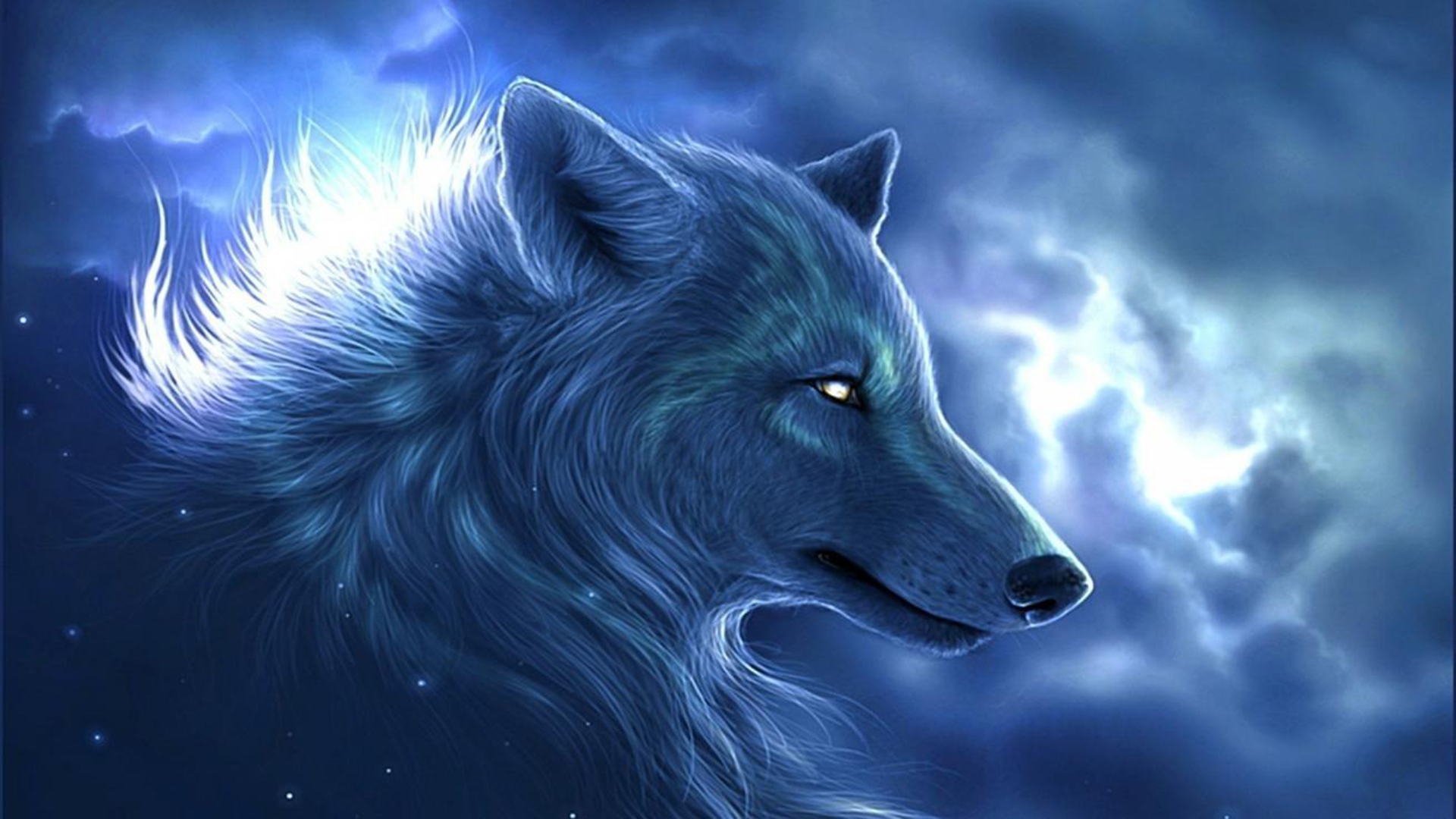 Galaxy Cute Wolf Drawings Wallpapers