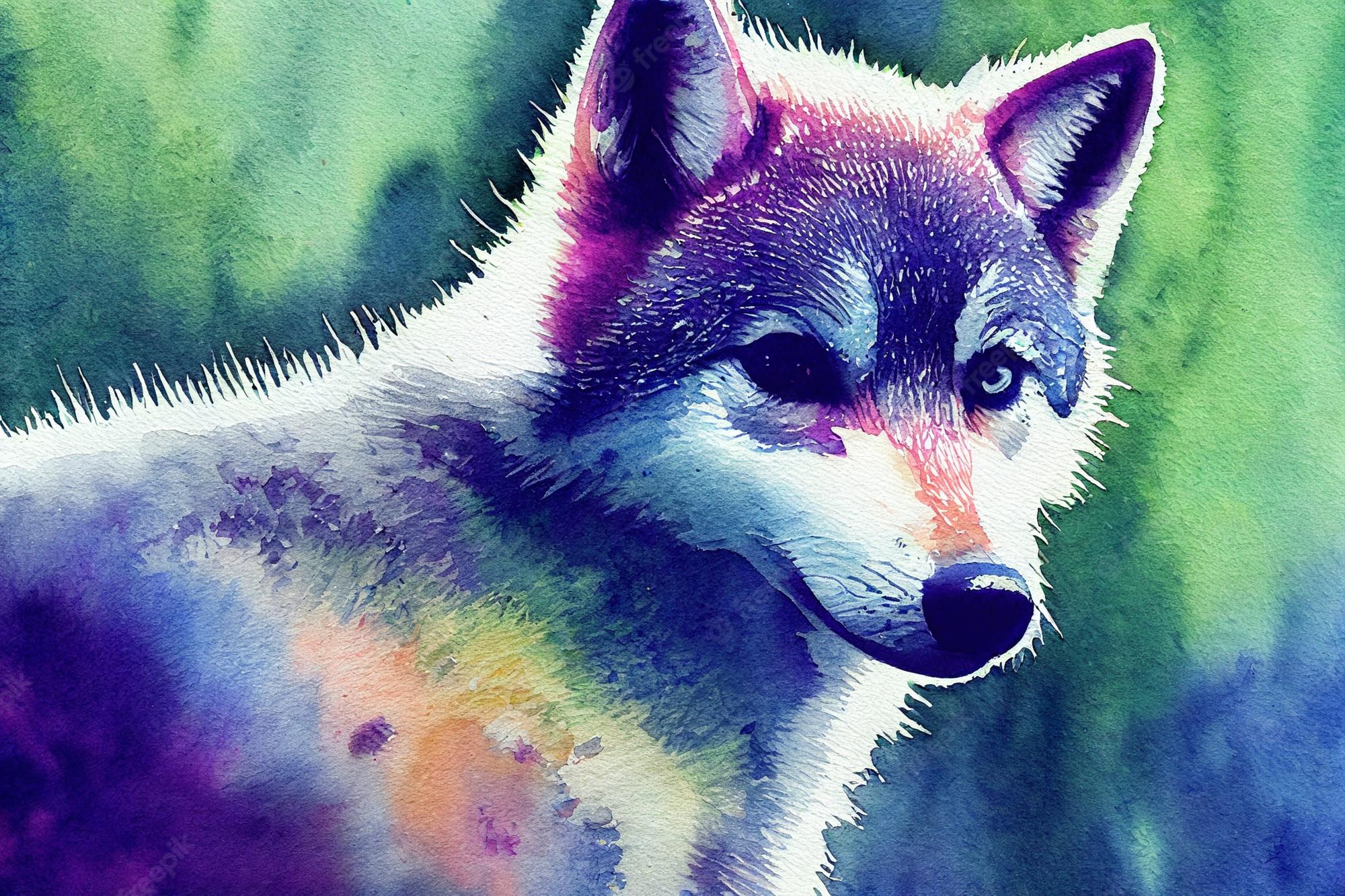 Galaxy Cute Wolf Drawings Wallpapers