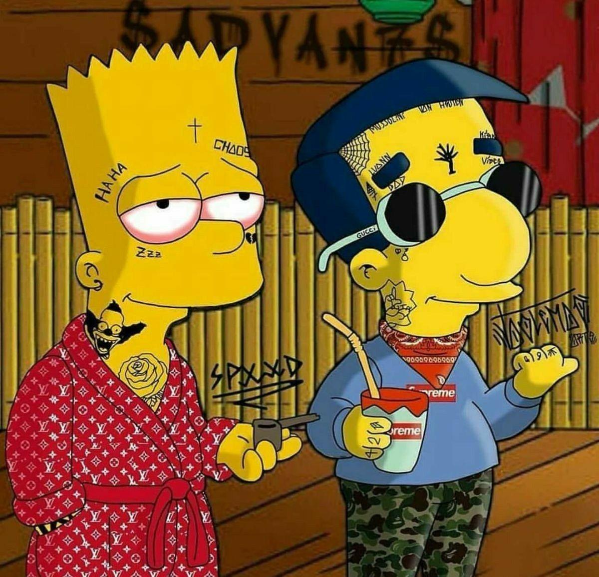 Gangsta Black Bart Simpson Wallpapers