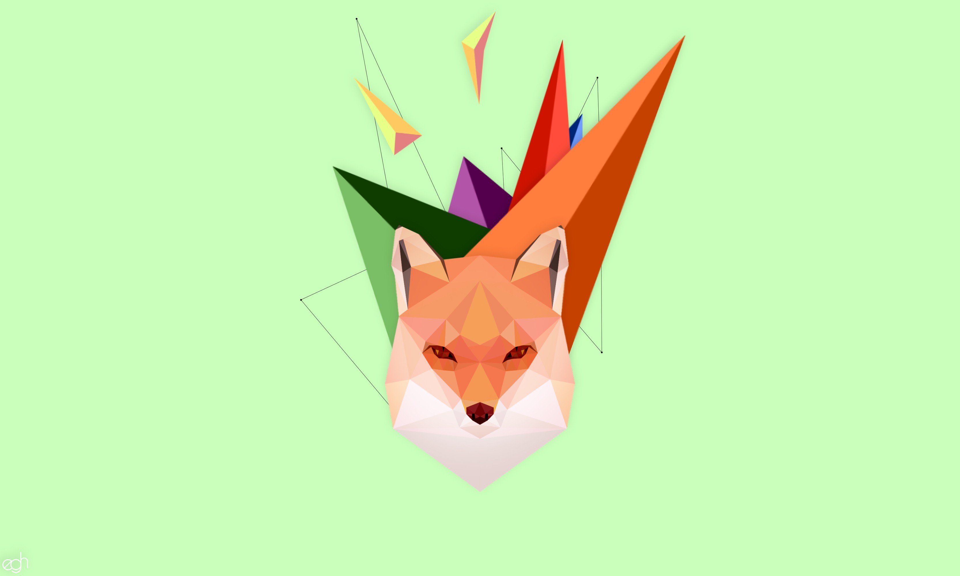 Geometric Fox Wallpapers