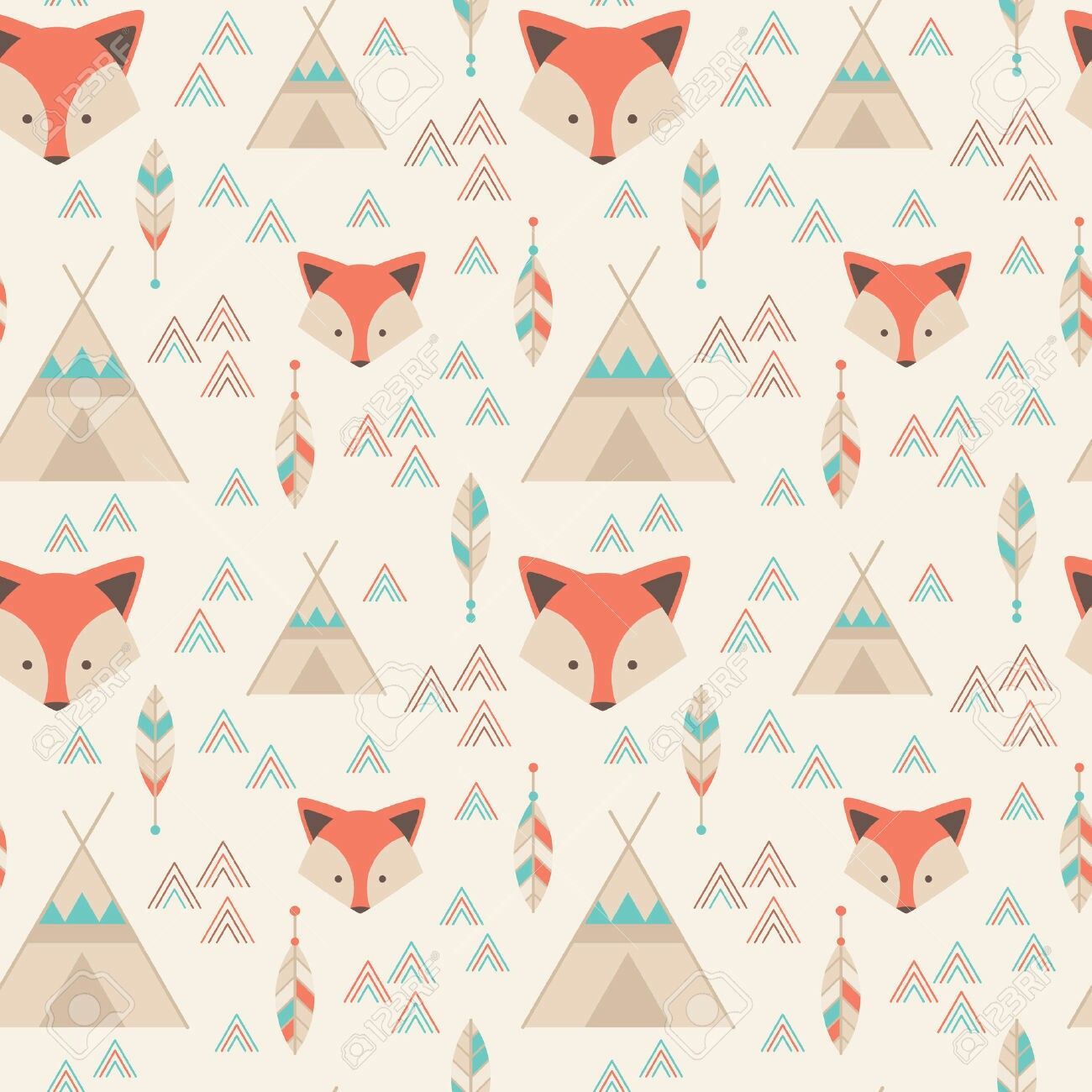 Geometric Fox Wallpapers