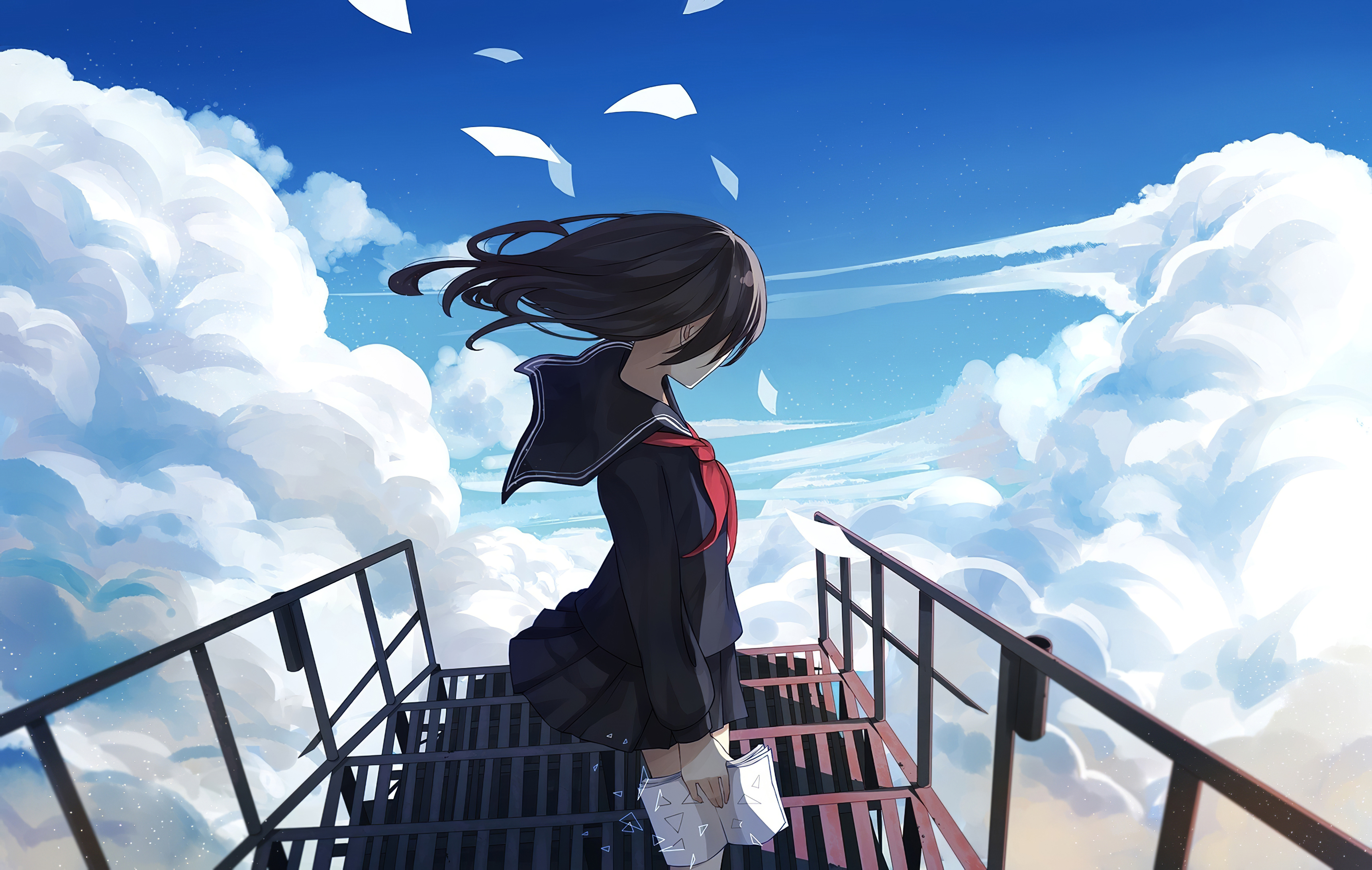 Girl Looking At Sky Wallpapers