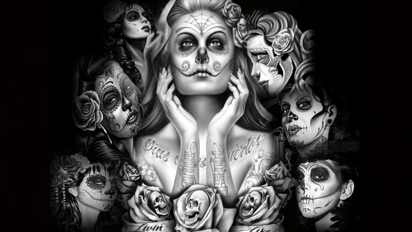 Girl Skulls Wallpapers