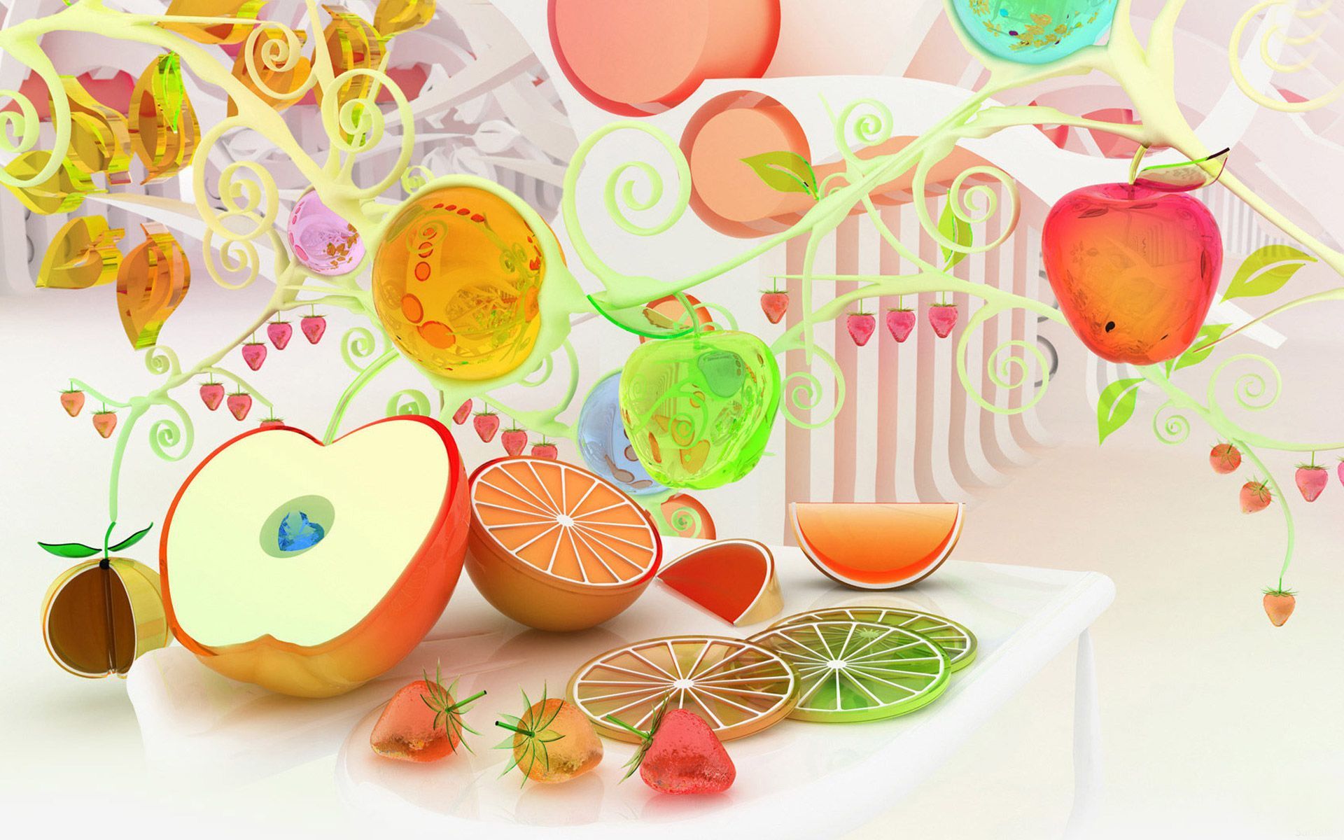 Glass Fruit Wallpapers