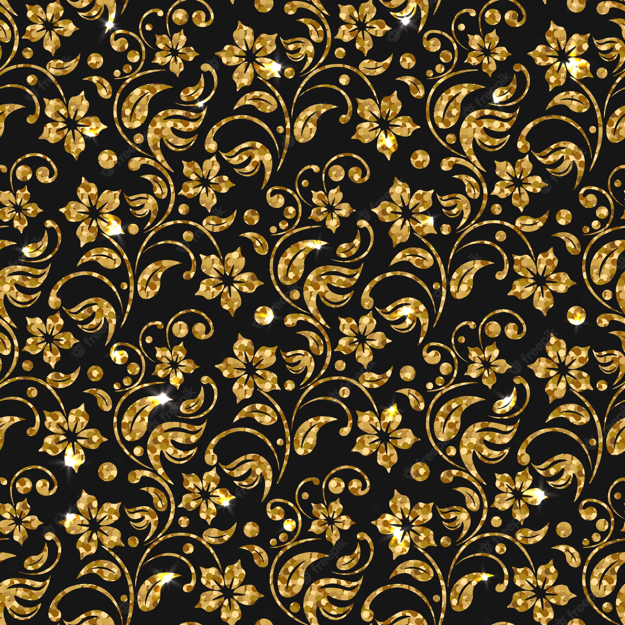 Gold Flowers Wallpapers