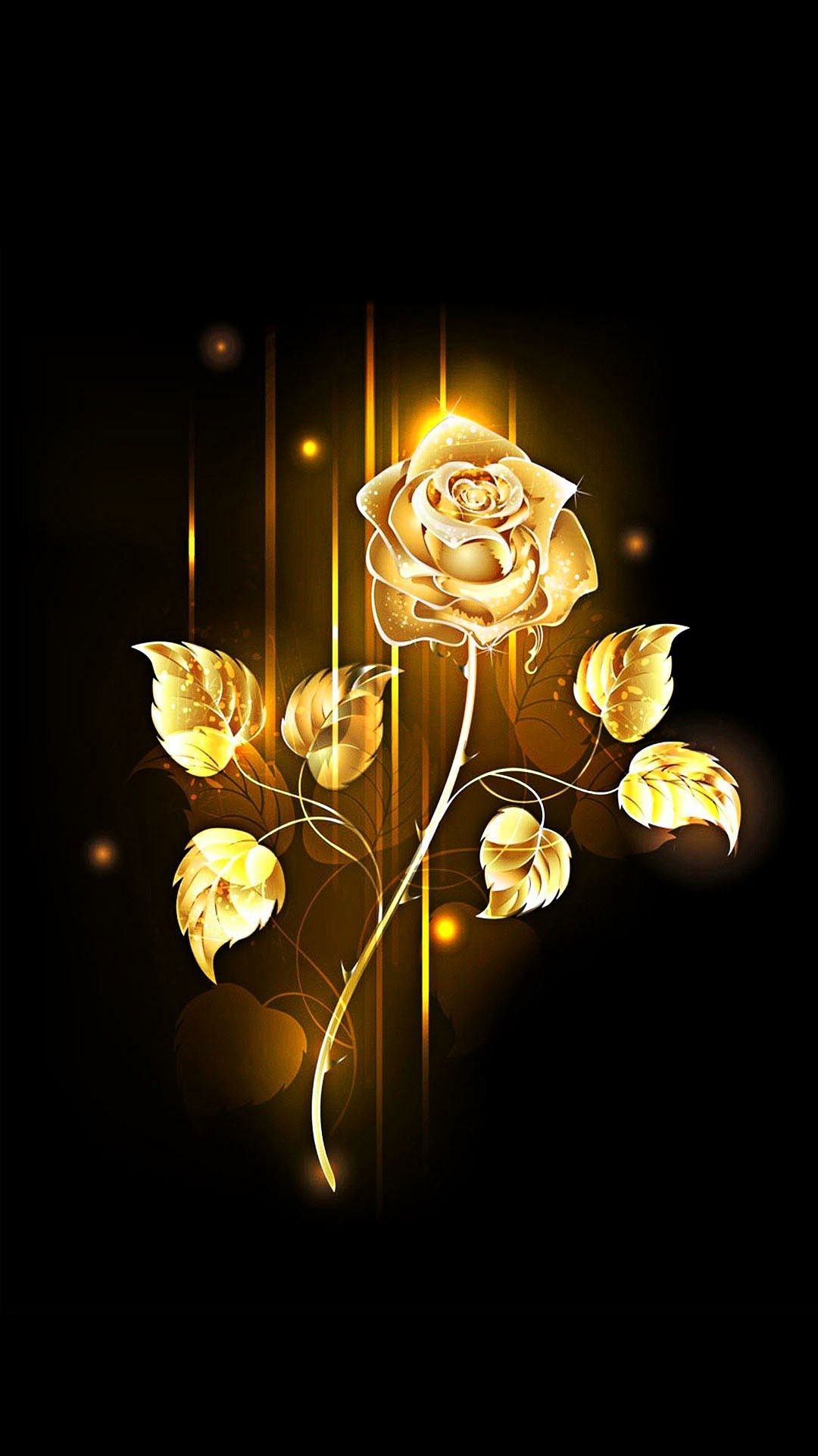 Gold Flowers Wallpapers