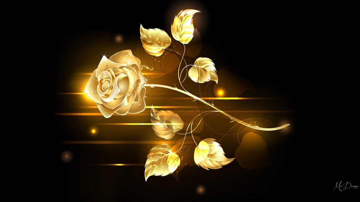 Gold Flowers Wallpapers