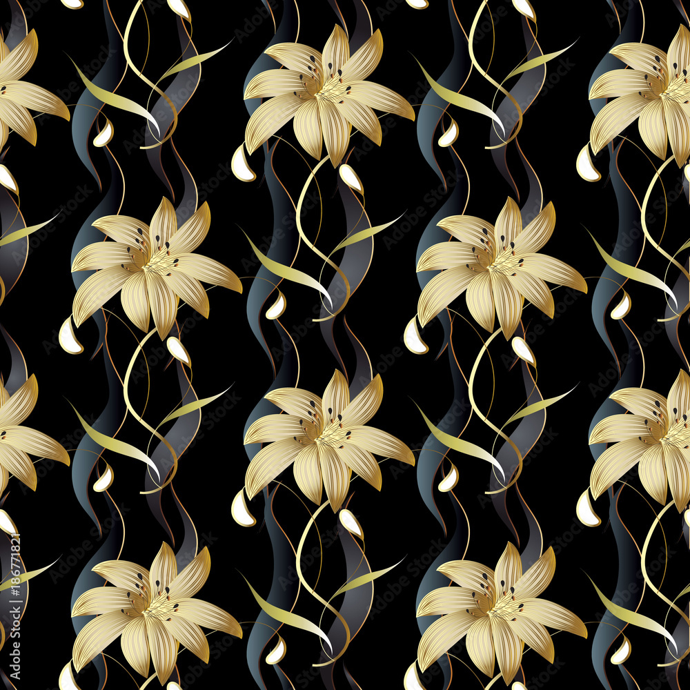 Gold Flowers Wallpapers