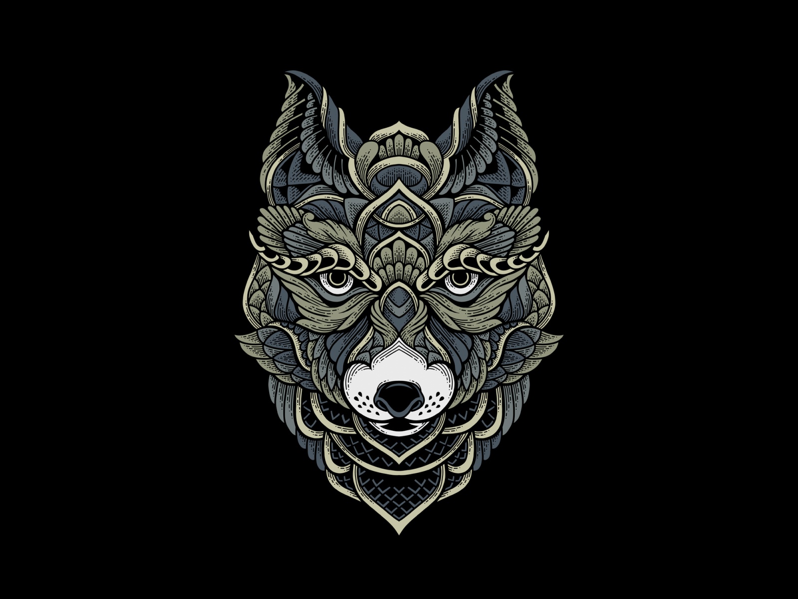 Gold Wolf Wallpapers