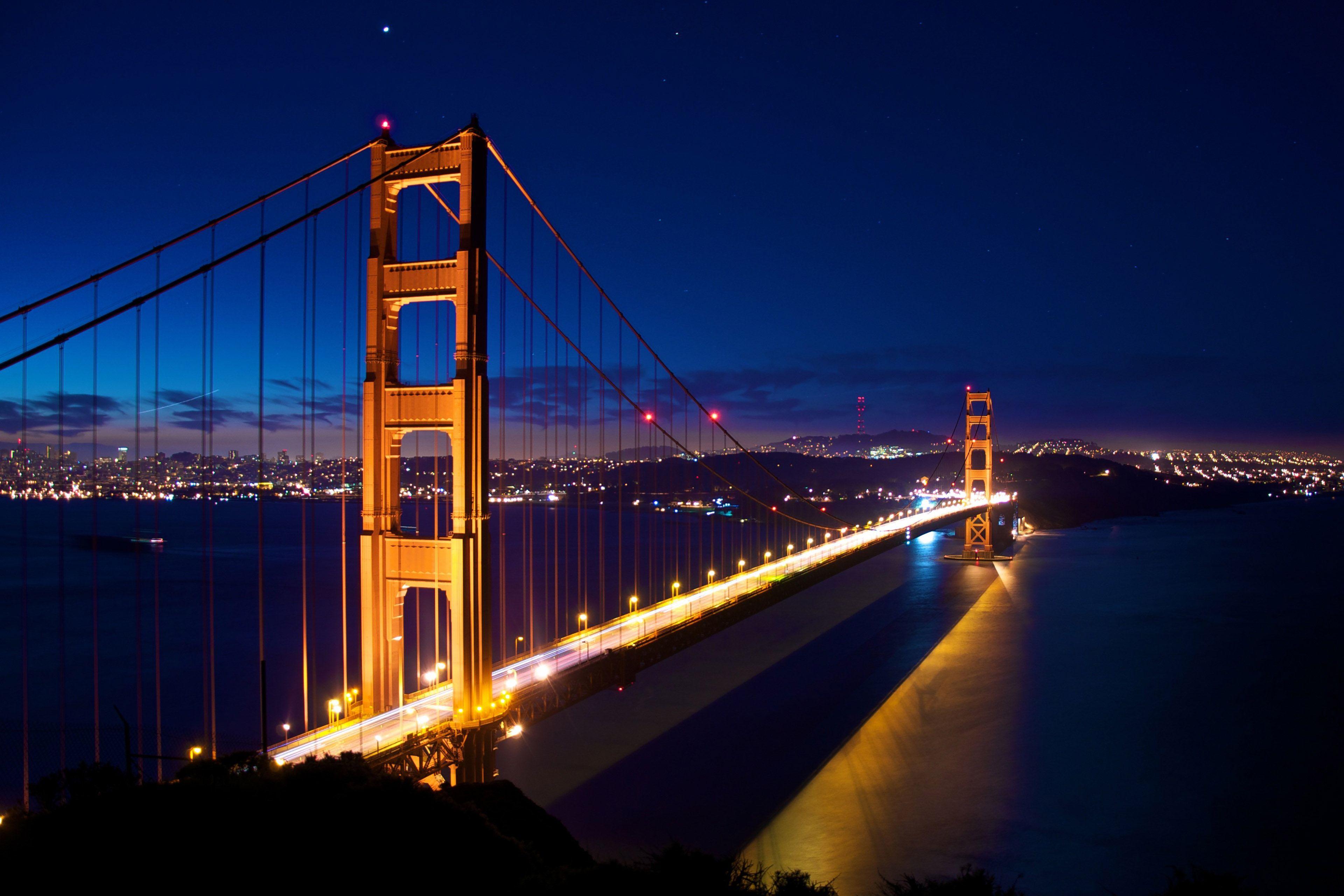 Golden Gate Bridge At Night Wallpapers