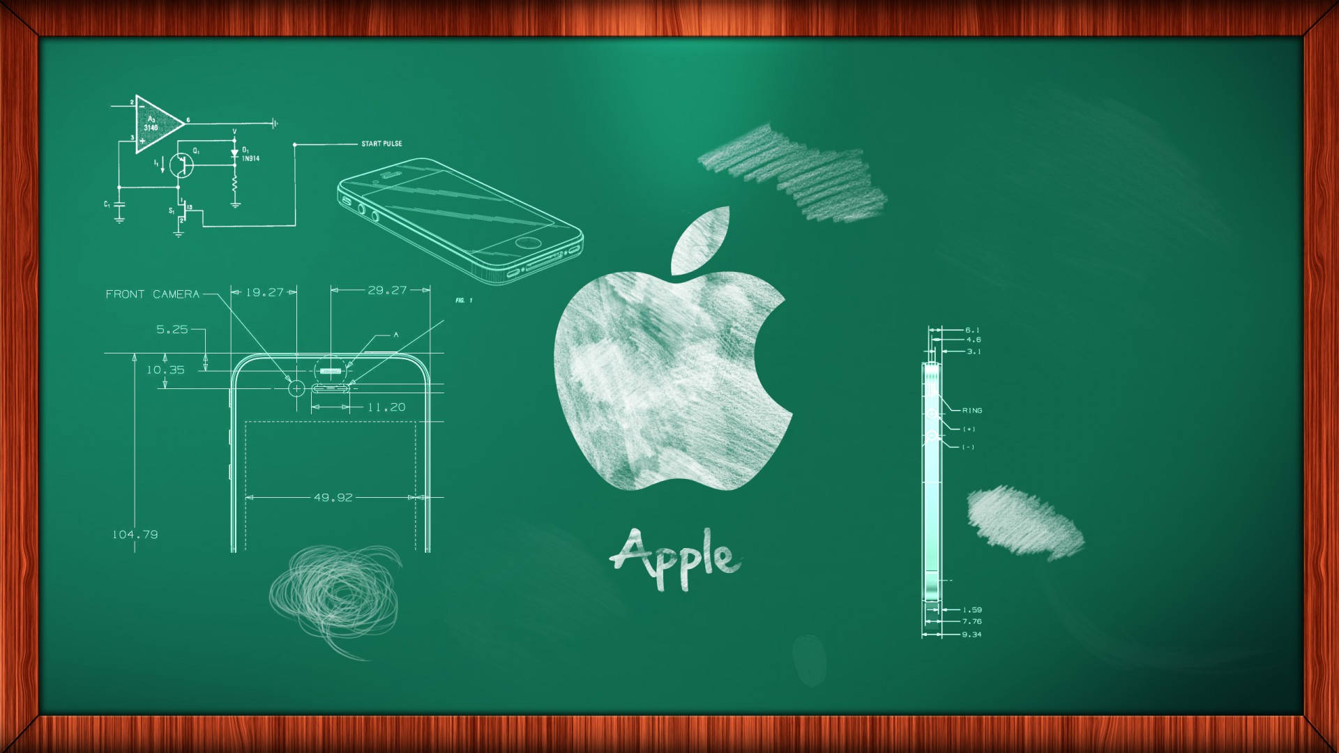 Green Chalkboard Wallpapers