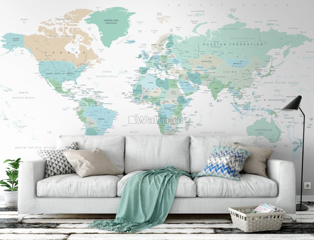 Green World Map Wallpapers