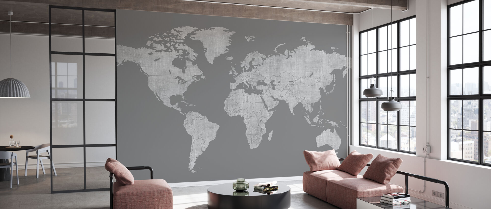 Grey World Map Wallpapers