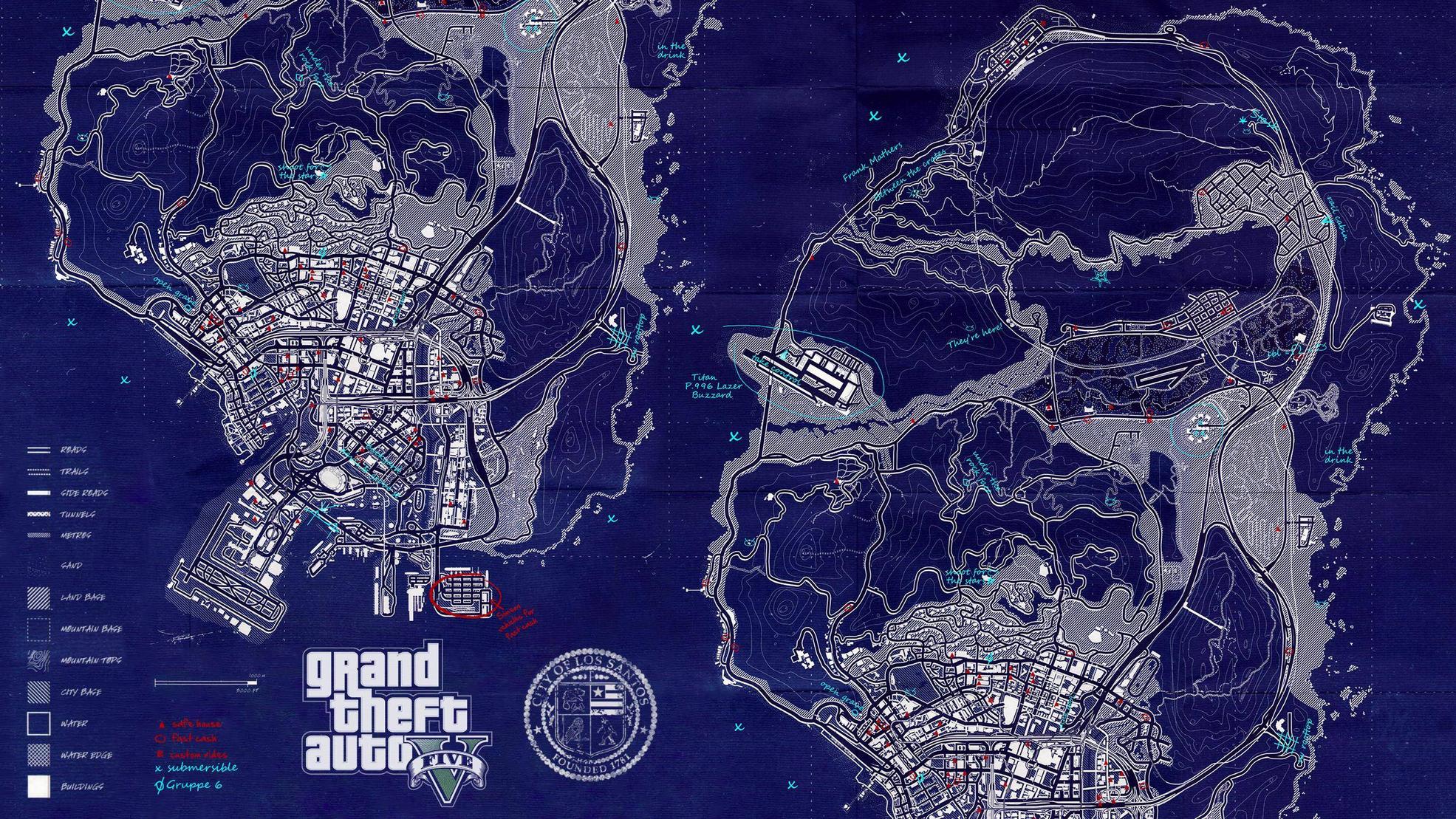 Gta 5 Map Hd Wallpapers