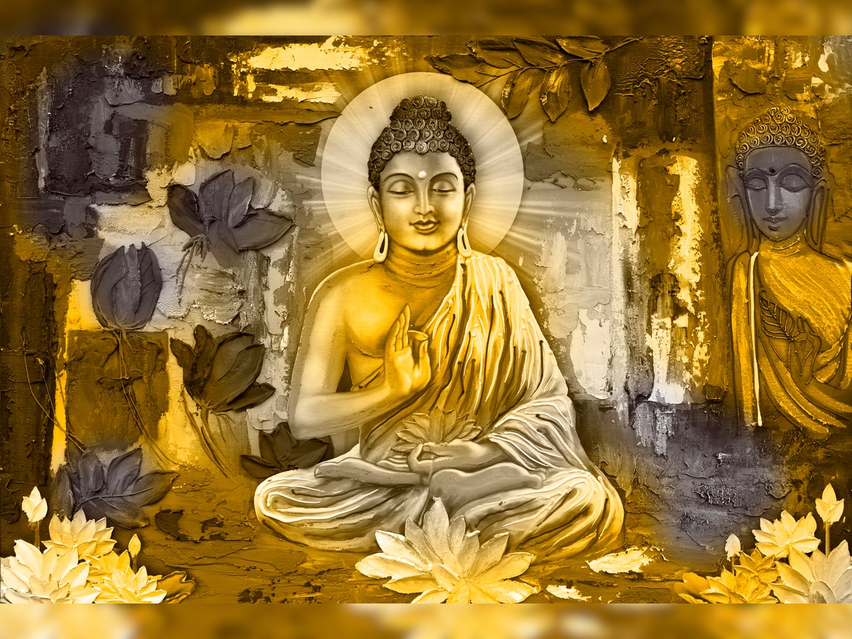 Happy Buddha Painting Wallpapers