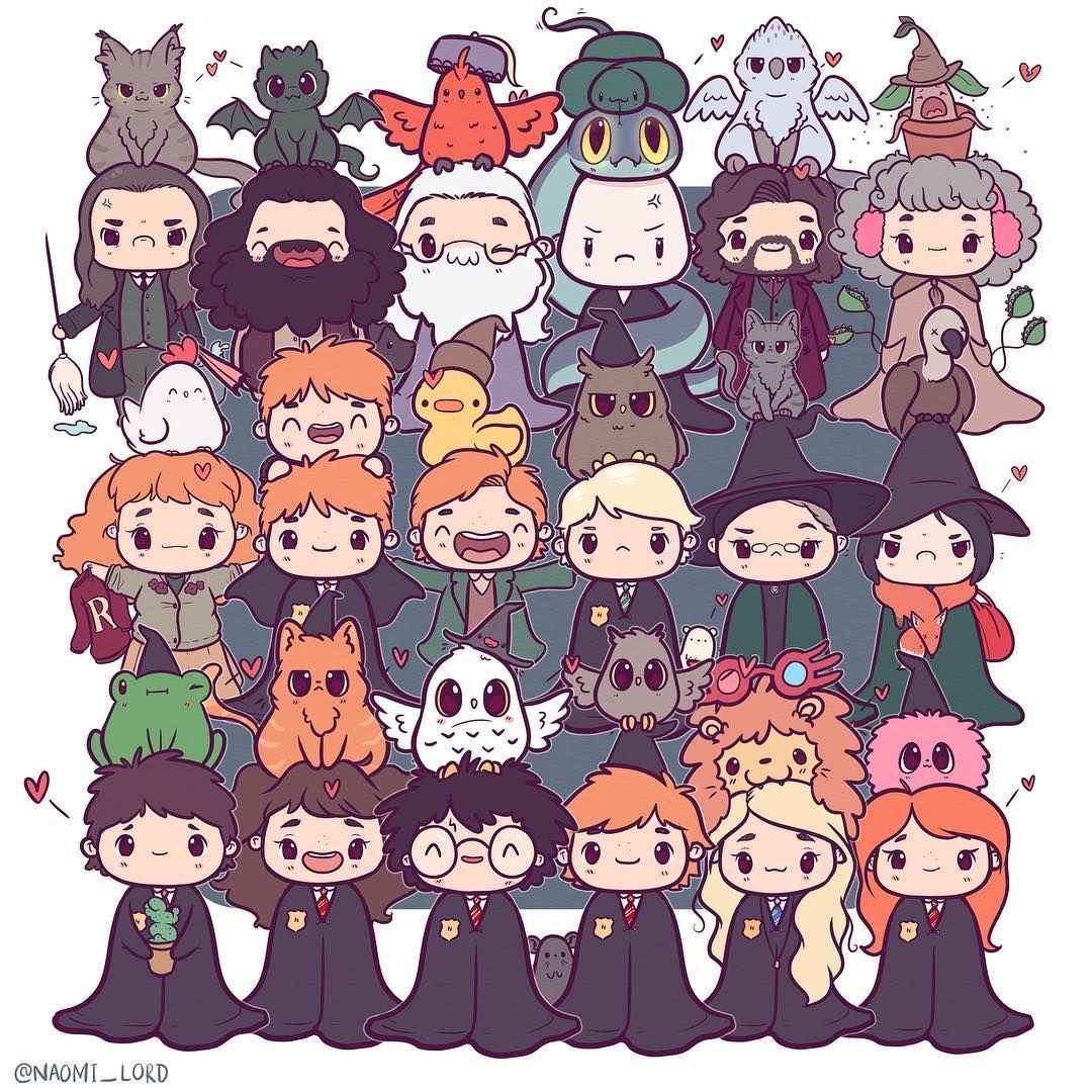 Harry Potter Characters Cartoons Wallpapers