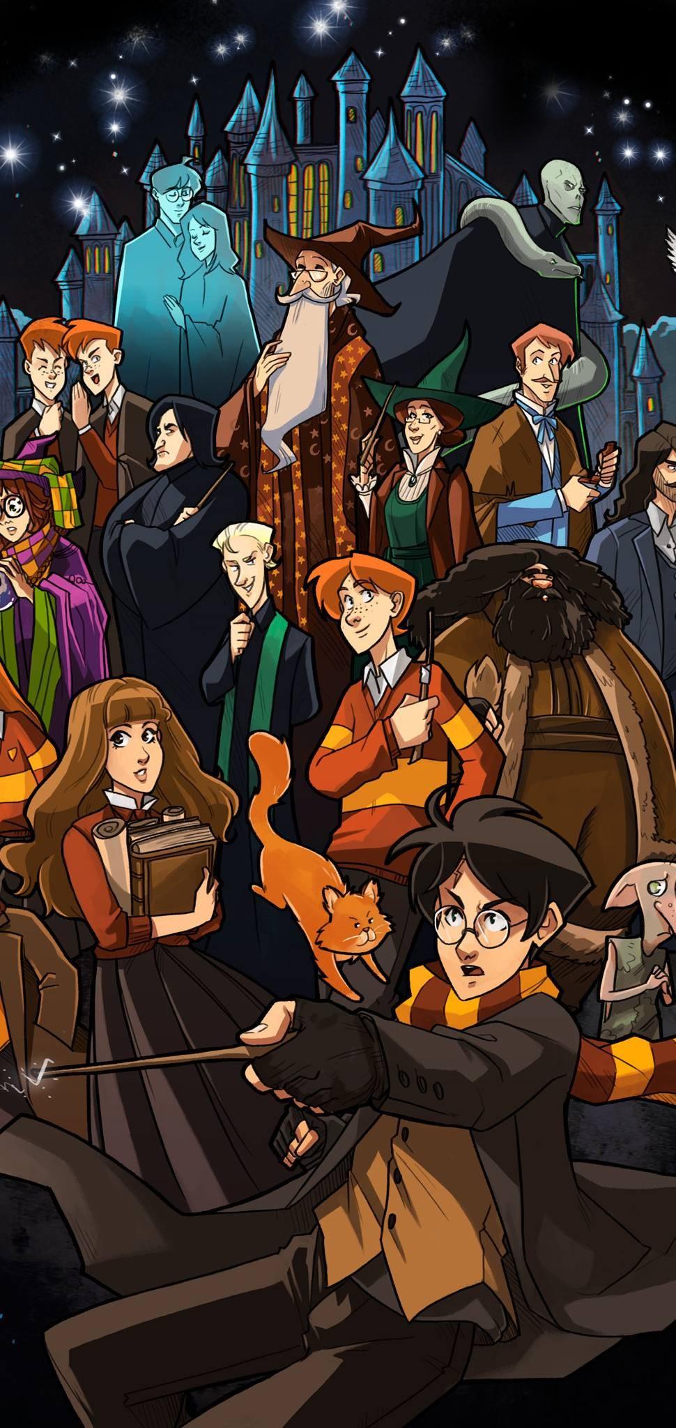 Harry Potter Characters Cartoons Wallpapers