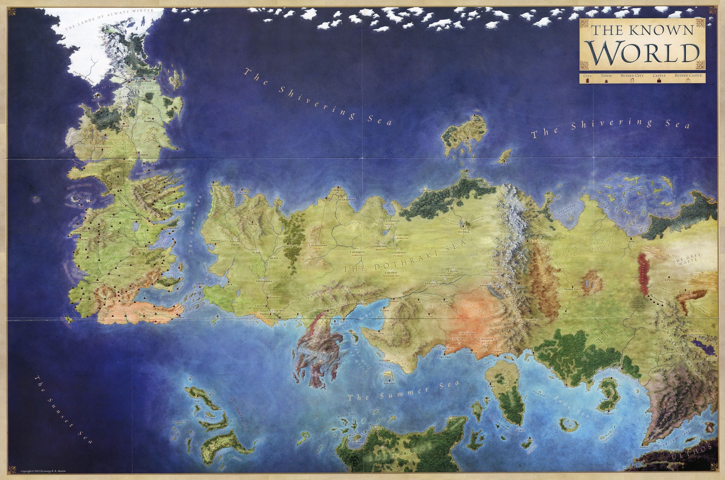 High Resolution Game Of Thrones Map Wallpapers